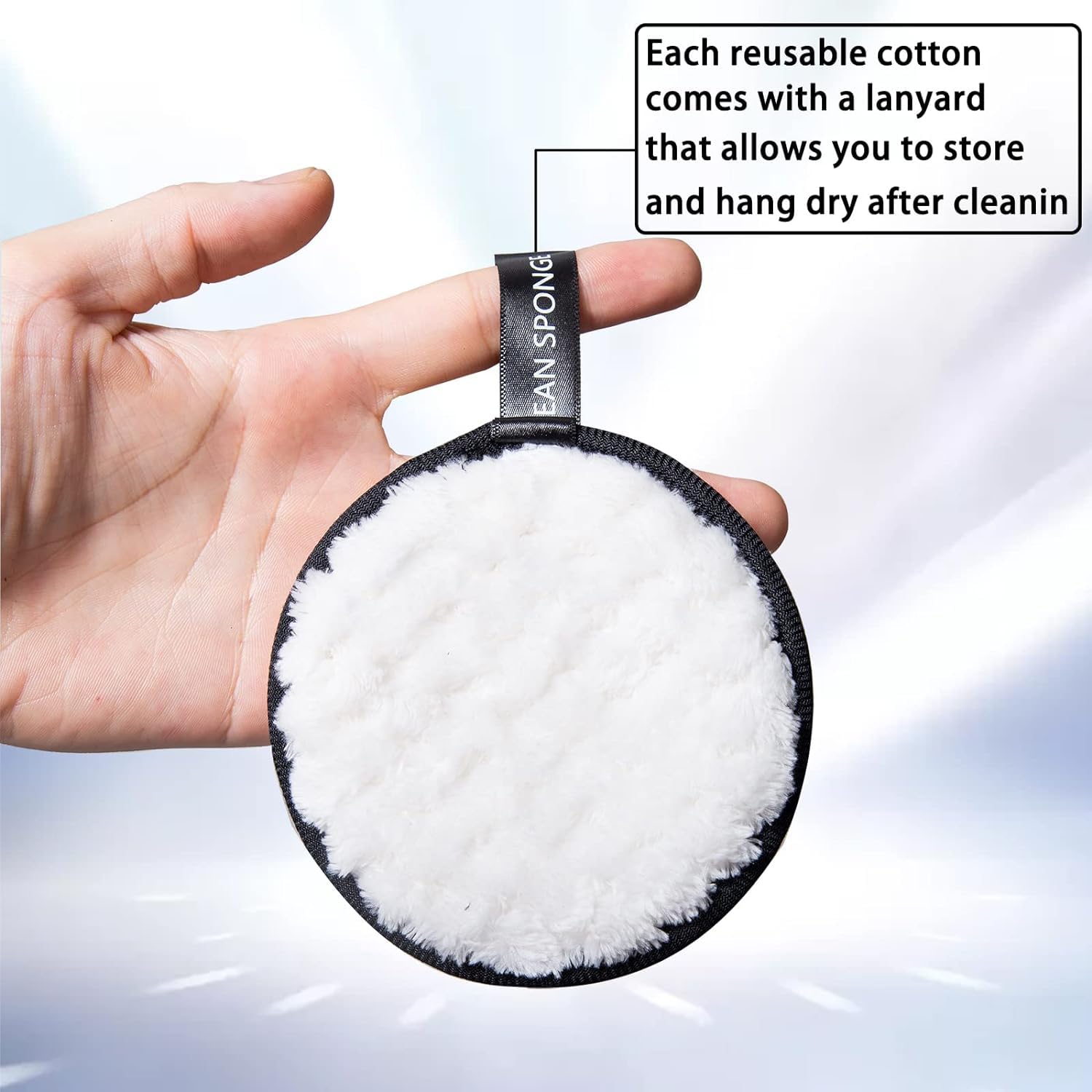 AKADO Reusable Makeup Sponge Puff & Adjustable Cotton Headband Set - 2pc Face Cleansing Pads & 1pc Headband for Women & Men | Gentle Exfoliation, Deep Cleansing | Perfect for Daily Skincare, Spa Days & Makeup Removal