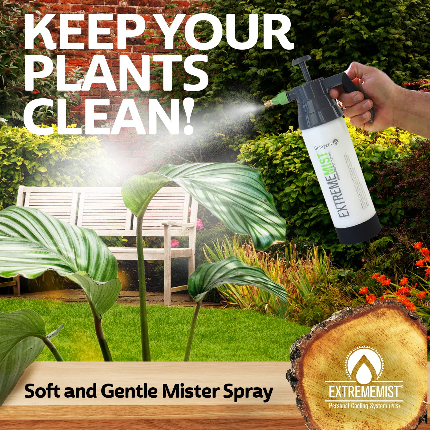 ExtremeMIST High-Performance Garden Sprayer - Adjustable Brass Nozzle Plant Mister for Indoor & Outdoor Plants - 20oz Horticultural Hand Pump Spray Bottle - Perfect for Gardening, Greenhouses, and Home Plant Care
