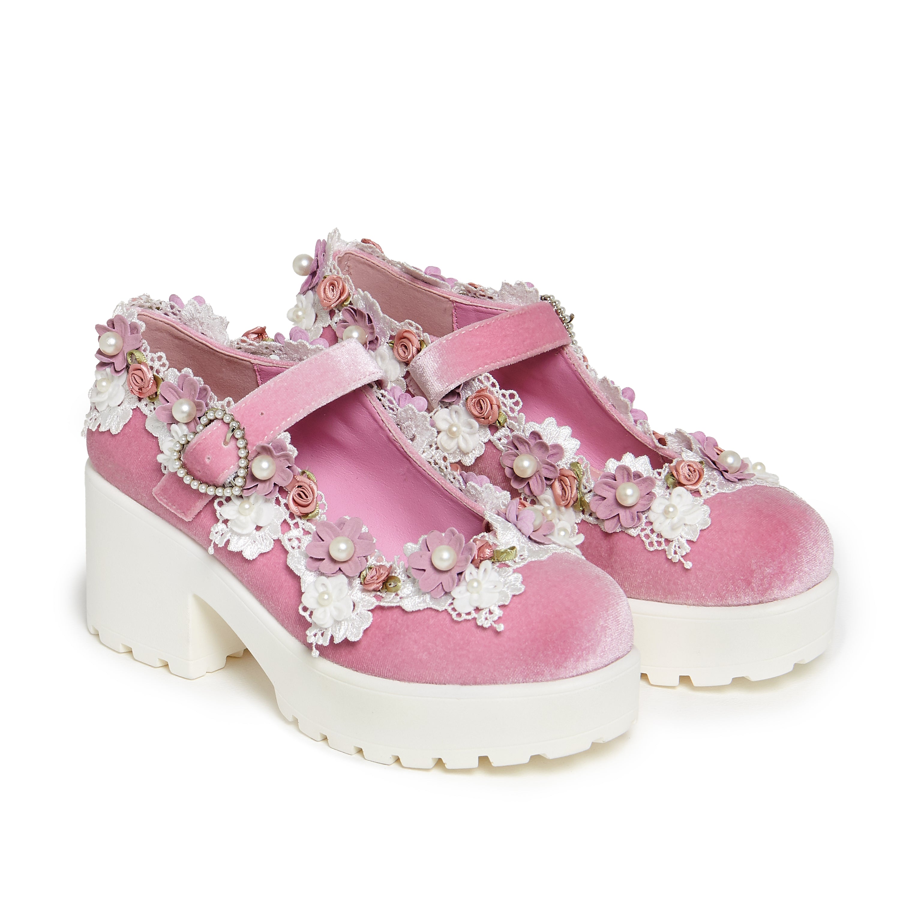 Pink Mary Jane Shoes for Women - Fairy Powder Edition | Comfortable & Stylish Flats for Casual Wear, Work, and Special Occasions