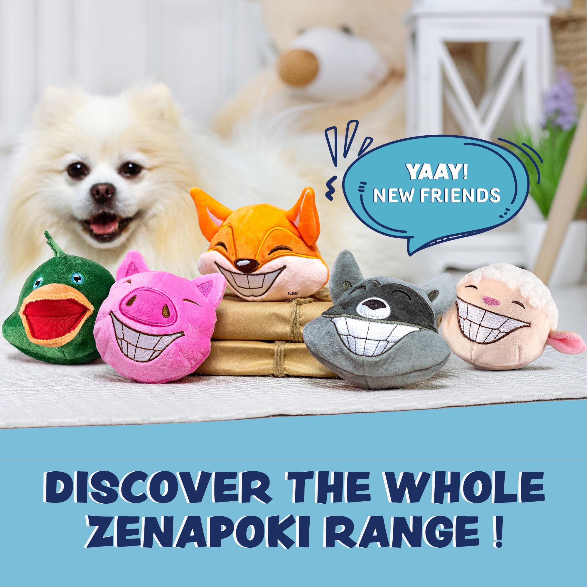 Durable 3-in-1 Squeaky Dog Toys for Aggressive Chewers - Interactive Chew Toys for Small, Medium & Large Breed Dogs - Puppy Teething Relief - Grey Dog Toys for Indoor & Outdoor Play