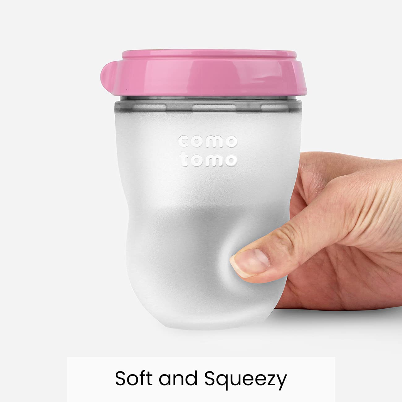 Natural Feel Baby Bottle 8 oz - BPA-Free Silicone Feeding Bottle for Newborns & Infants - Perfect for Breastfeeding Transition, Daycare & On-the-Go Feeding