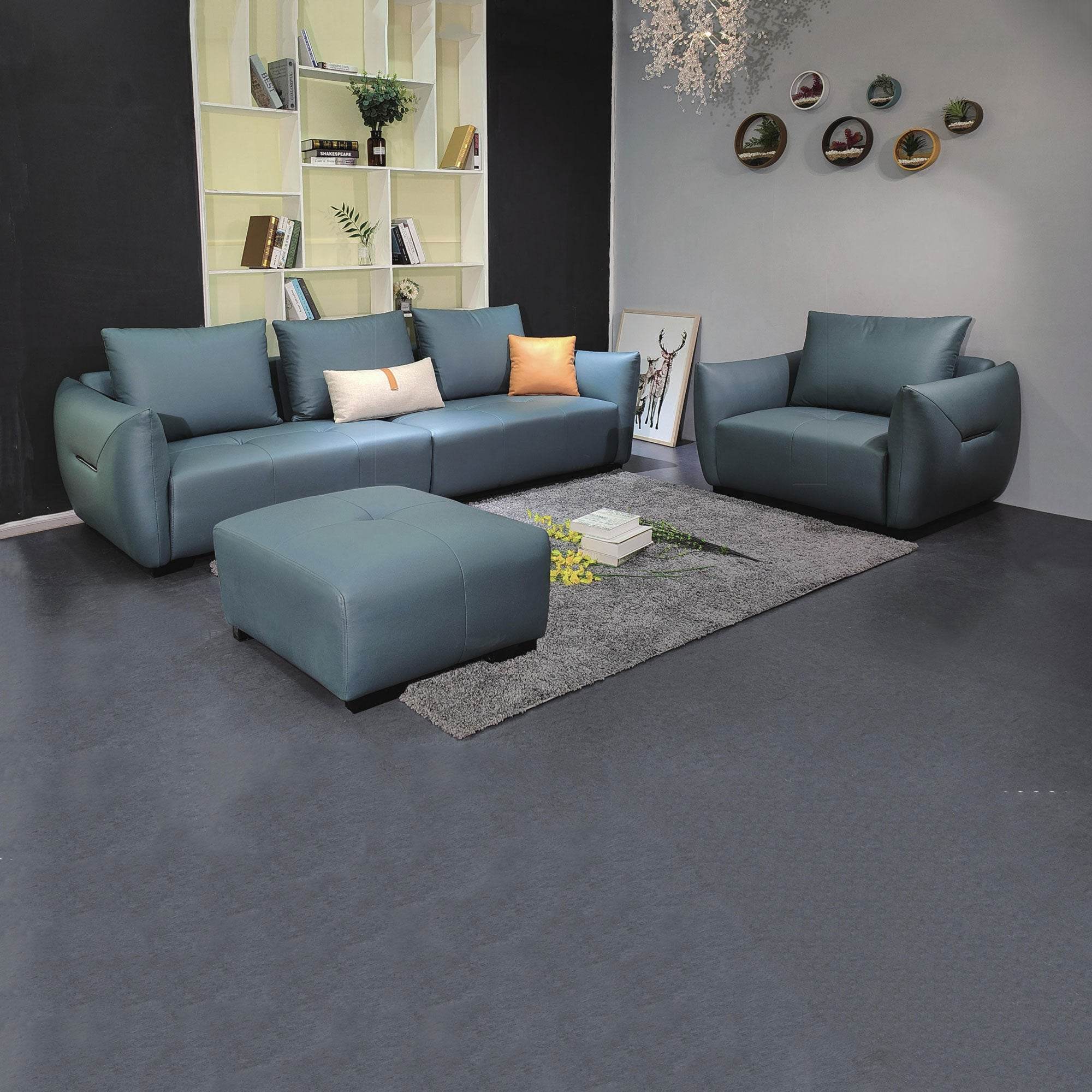 Premium Lagrotto Genuine Leather Sofa - Luxurious Comfort for Living Room, Lounge & Office - Modern Home Furniture for Relaxation & Style