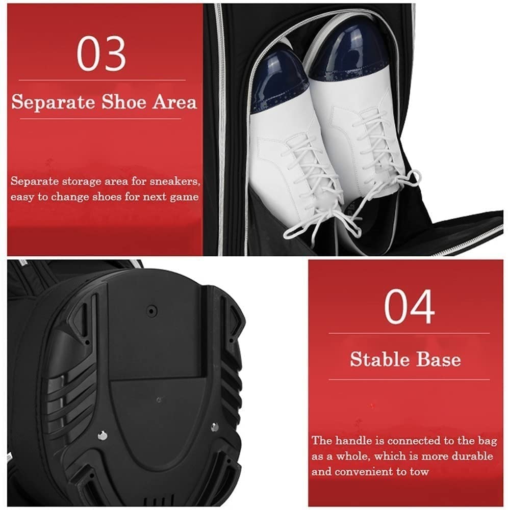 **Lightweight Waterproof Golf Stand Bag for Men & Women - Durable Multifunctional Storage with Easy Clean Design - Perfect for Tournaments, Driving Range & Travel (Black)**