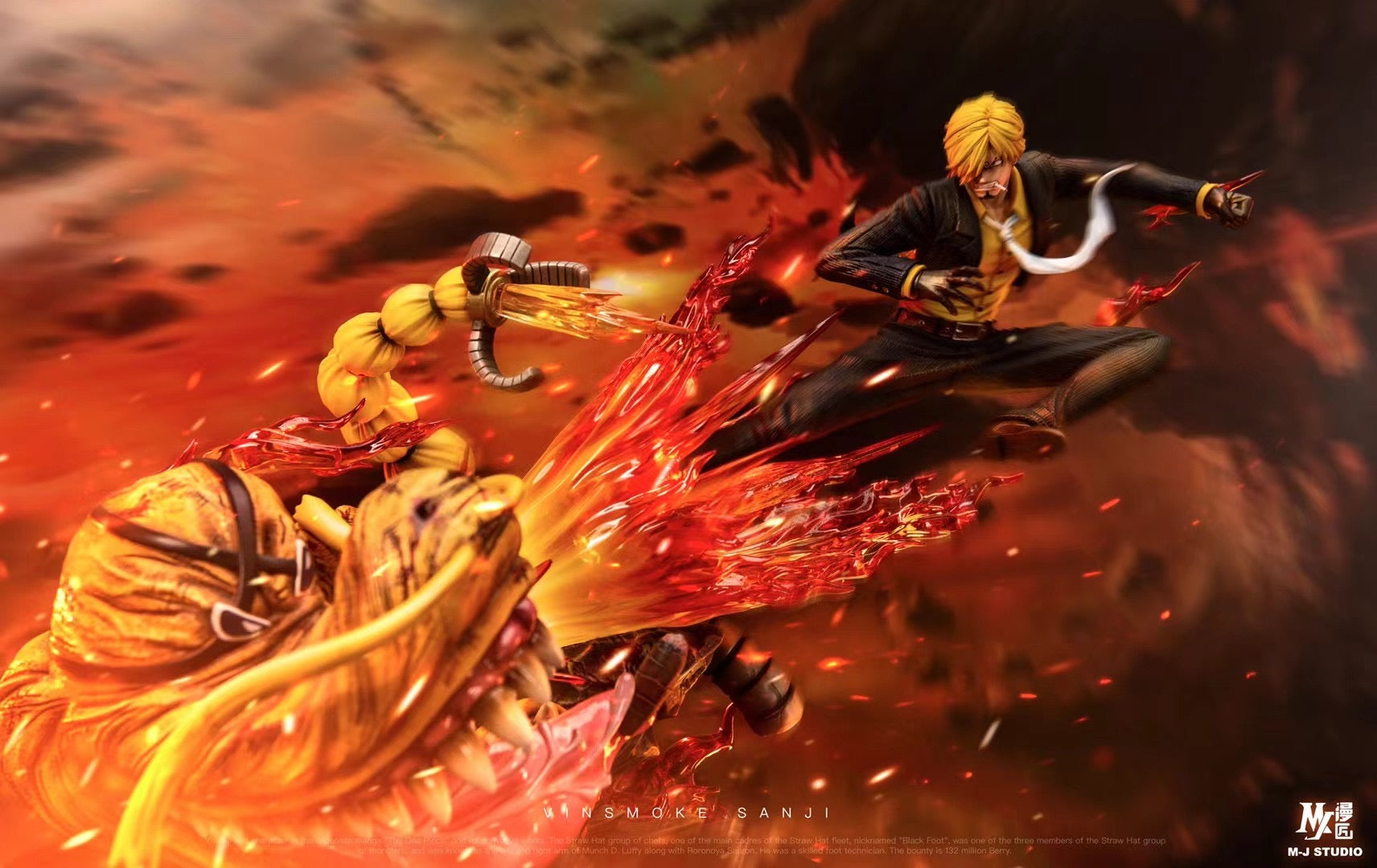 MJ Studio Sanji vs Queen Anime Figure - One Piece Collectible Action Figure for Fans | Perfect for Display, Gifts, and Anime Collections
