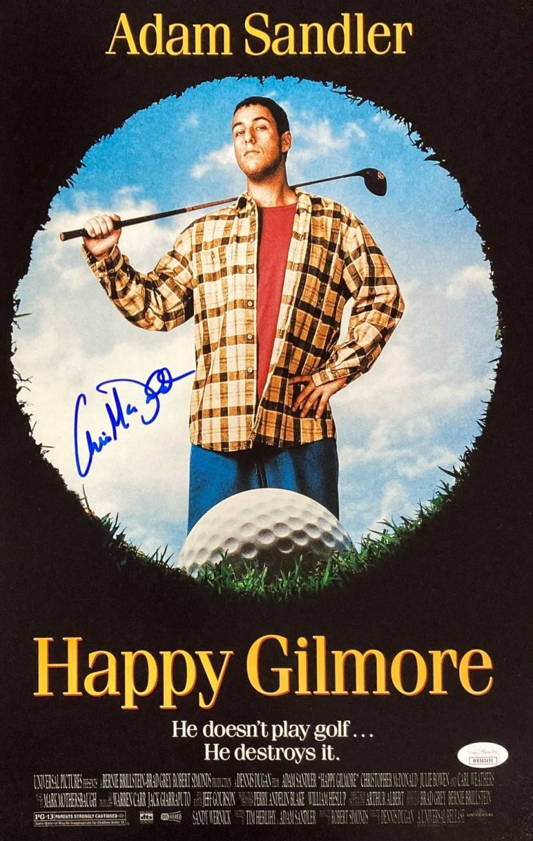 Christopher McDonald Autographed 11x17 Happy Gilmore Black & White Photo with JSA Hologram COA - Perfect for Movie Memorabilia Collectors and Sports Fans Display