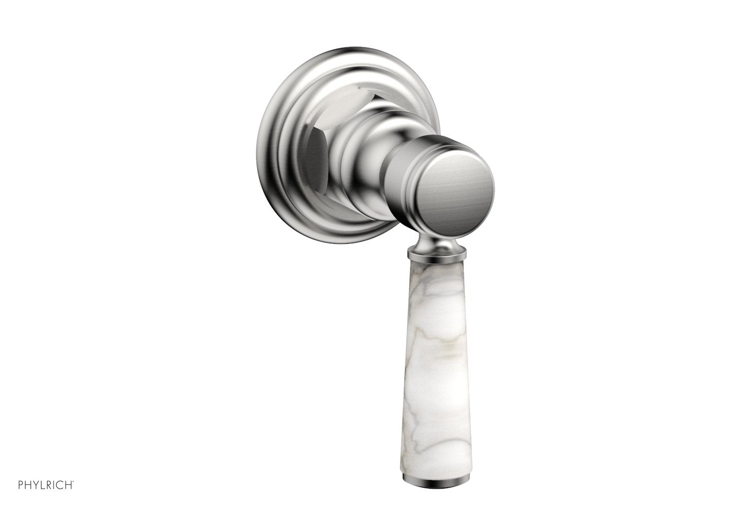 HEX TRADITIONAL HENRI White Marble Lever Handle Volume Control Diverter Valve - Perfect for Bathroom & Kitchen Faucet Control, Shower Diverter, and Sink Mixer Applications