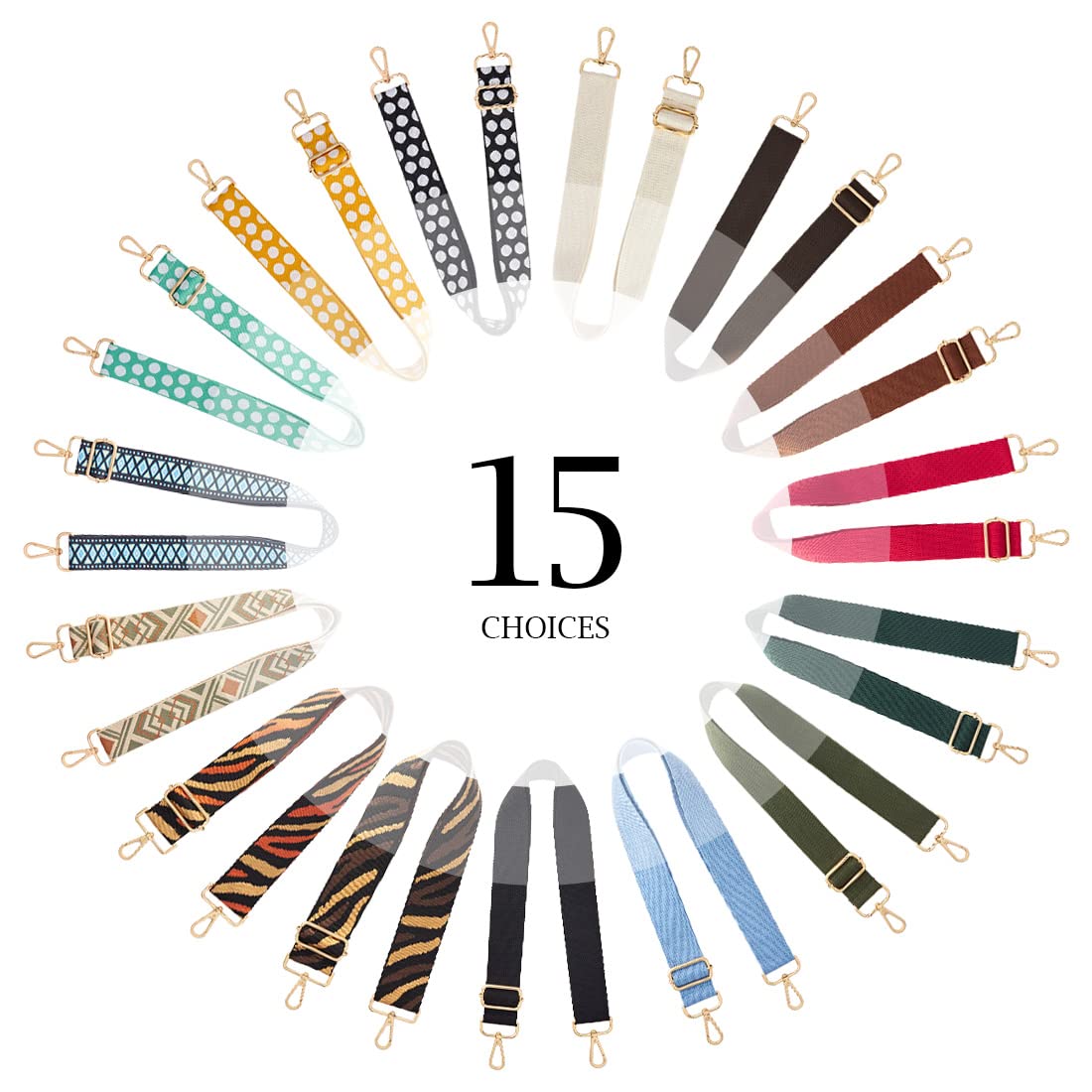 TANOSII Adjustable Wide Purse Strap - Replacement Shoulder & Crossbody Bag Strap for Handbags, Totes & Purses - Perfect for Everyday Use, Travel & Shopping
