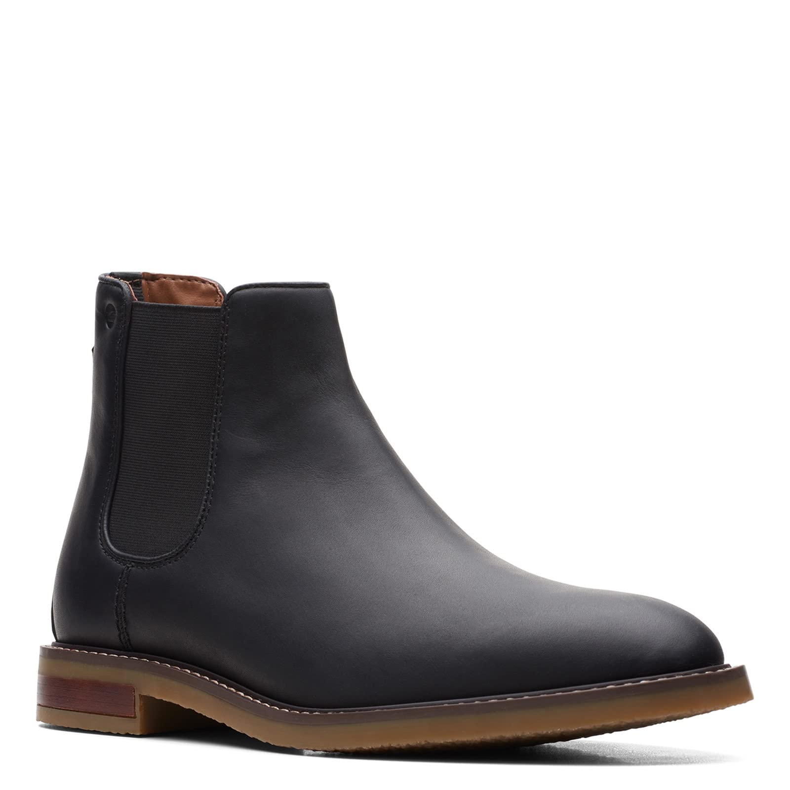 Clarks Men's Jaxen Chelsea Boot - Waterproof Leather Ankle Boots for Men, Slip Resistant Comfortable Work Shoes - Perfect for Office, Casual Wear & Outdoor Activities