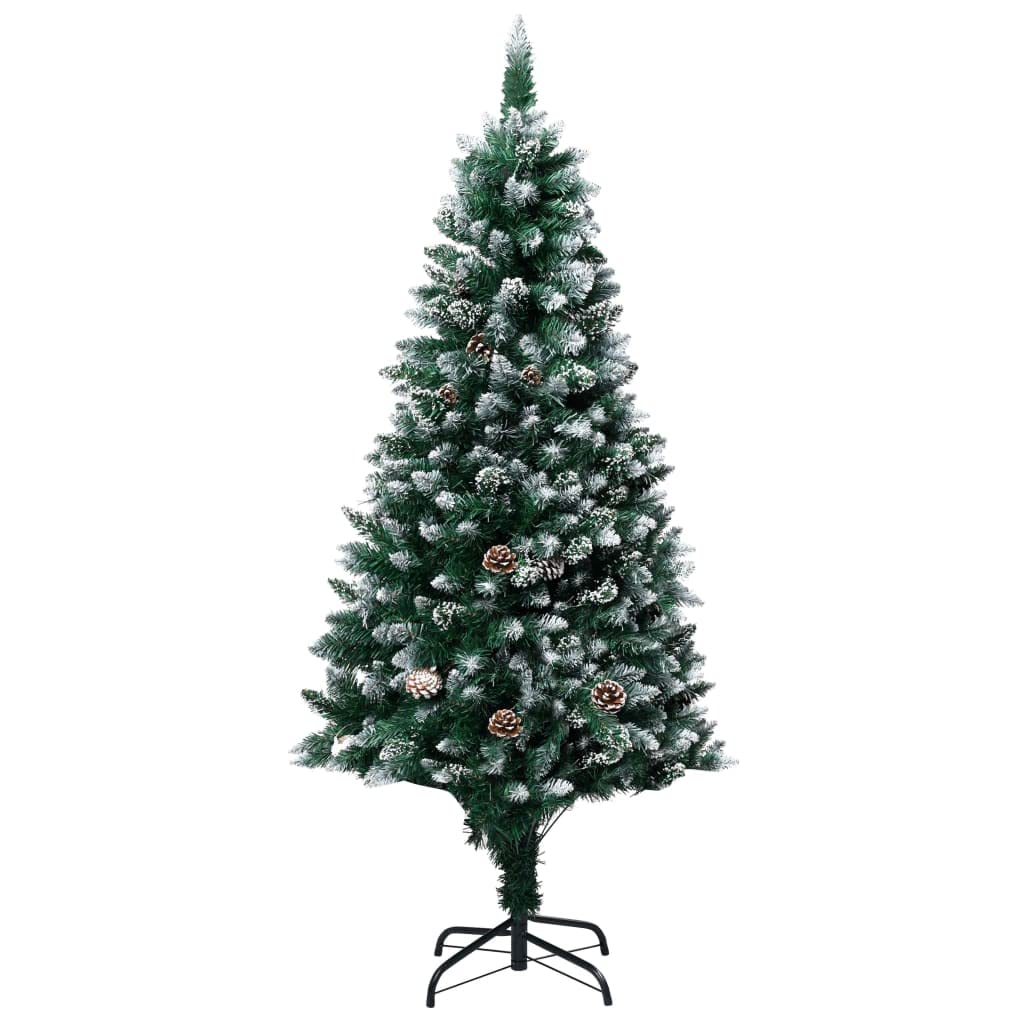 6 ft Artificial Christmas Tree with Pine Cones & Snow - VidaXL Premium Holiday Decor for Living Room, Office, Garden | Perfect for Xmas, Winter & Festive Home Decoration