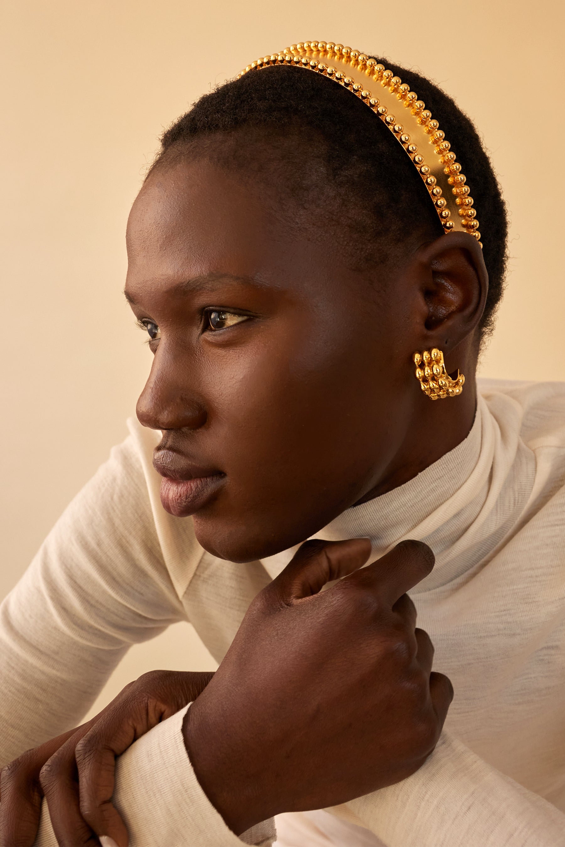Lucia Ballchain Chunky Hoops Earrings for Women - Trendy Gold & Silver Statement Jewelry - Perfect for Parties, Weddings & Everyday Wear