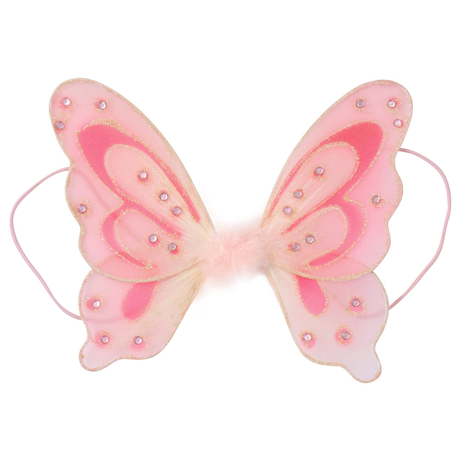 Sparkling Butterfly Fairy Angel Wings for Girls - Adjustable Shoulder Strap Costume Accessory for Halloween, Christmas, Cosplay, Masquerade Parties & Photo Shoots