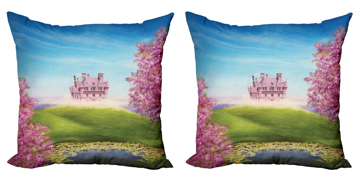Ambesonne 2-Pack Cartoon Decorative Throw Pillow Covers 18