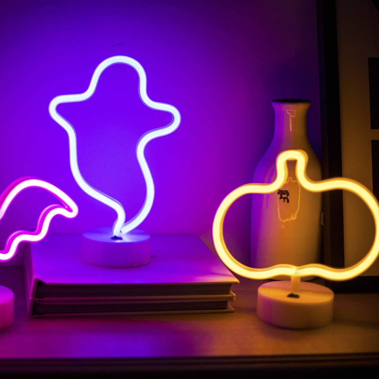Pumpkin Neon Light Signs - LED Night Lights for Kids Room Decor, Bedroom Wall Art & Nursery Lighting - Perfect for Birthday Parties, Halloween Decorations & Themed Room Designs