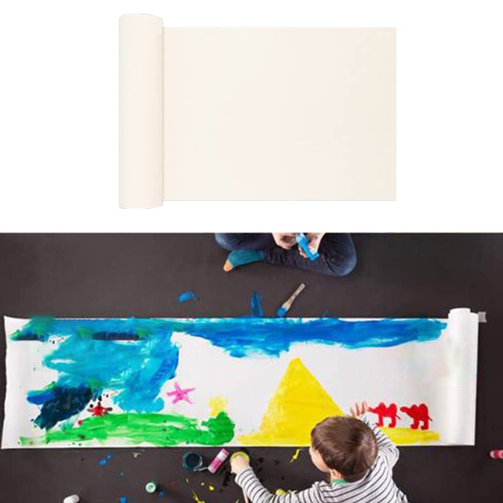 PALUDO White Drawing Paper Roll - 22.5 cm x 10 m, 85 g/m² Sketch Paper for Kids Artists | Perfect for Easel Painting, Classroom Projects, Home Crafting & DIY Art Activities