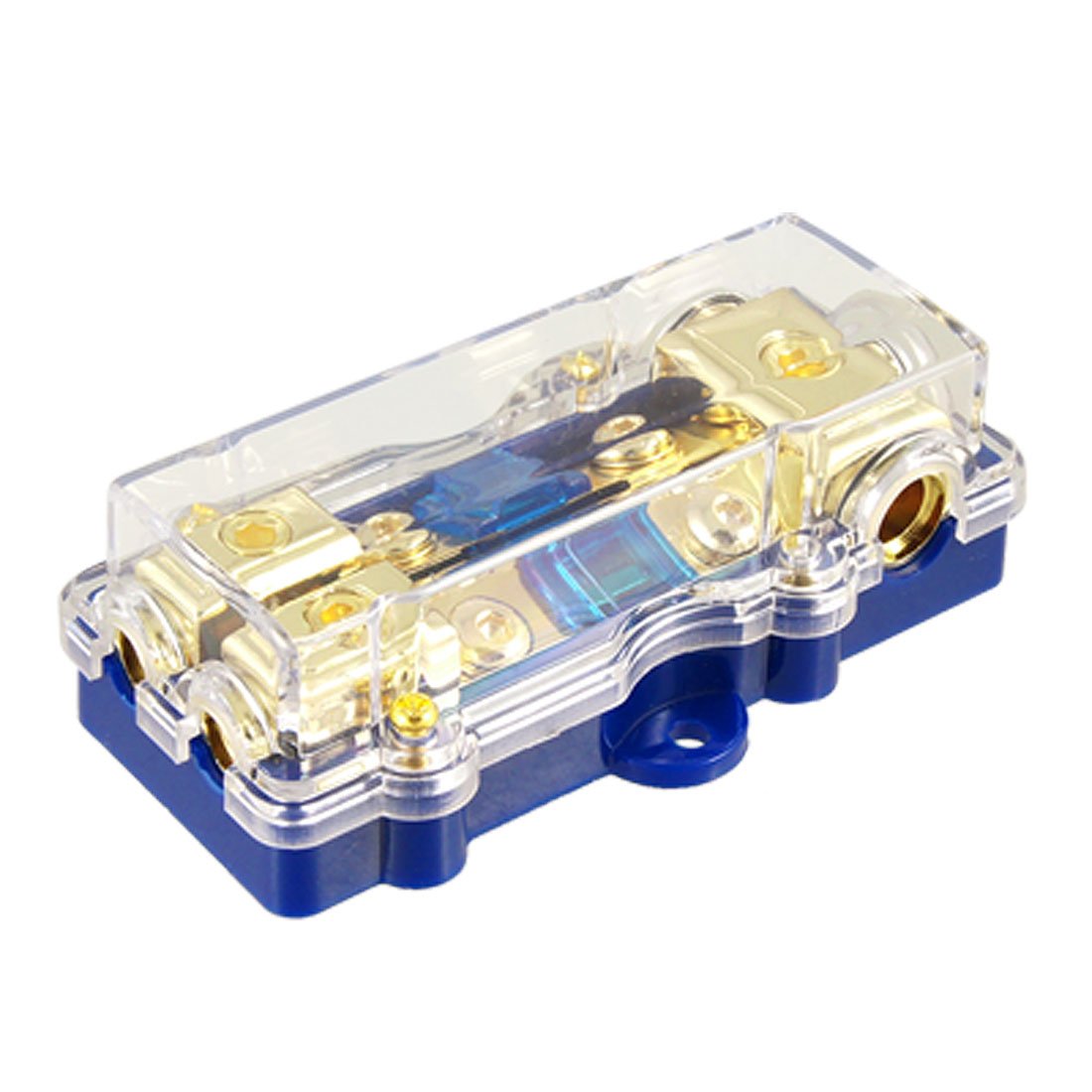 IIVVERR 60A ANL Fuse Holder 1 in 2 Out for Car Audio System - High Power Fuse Block with Dual Output for Amplifiers & Stereo Upgrades - Perfect for Car Audio Installation & Electrical System Protection