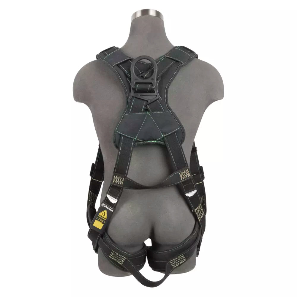 Arc Flash Full Body Harness DE 1D with QC Chest & Leg Straps - Safety Gear for Electrical Workers & Industrial Protection