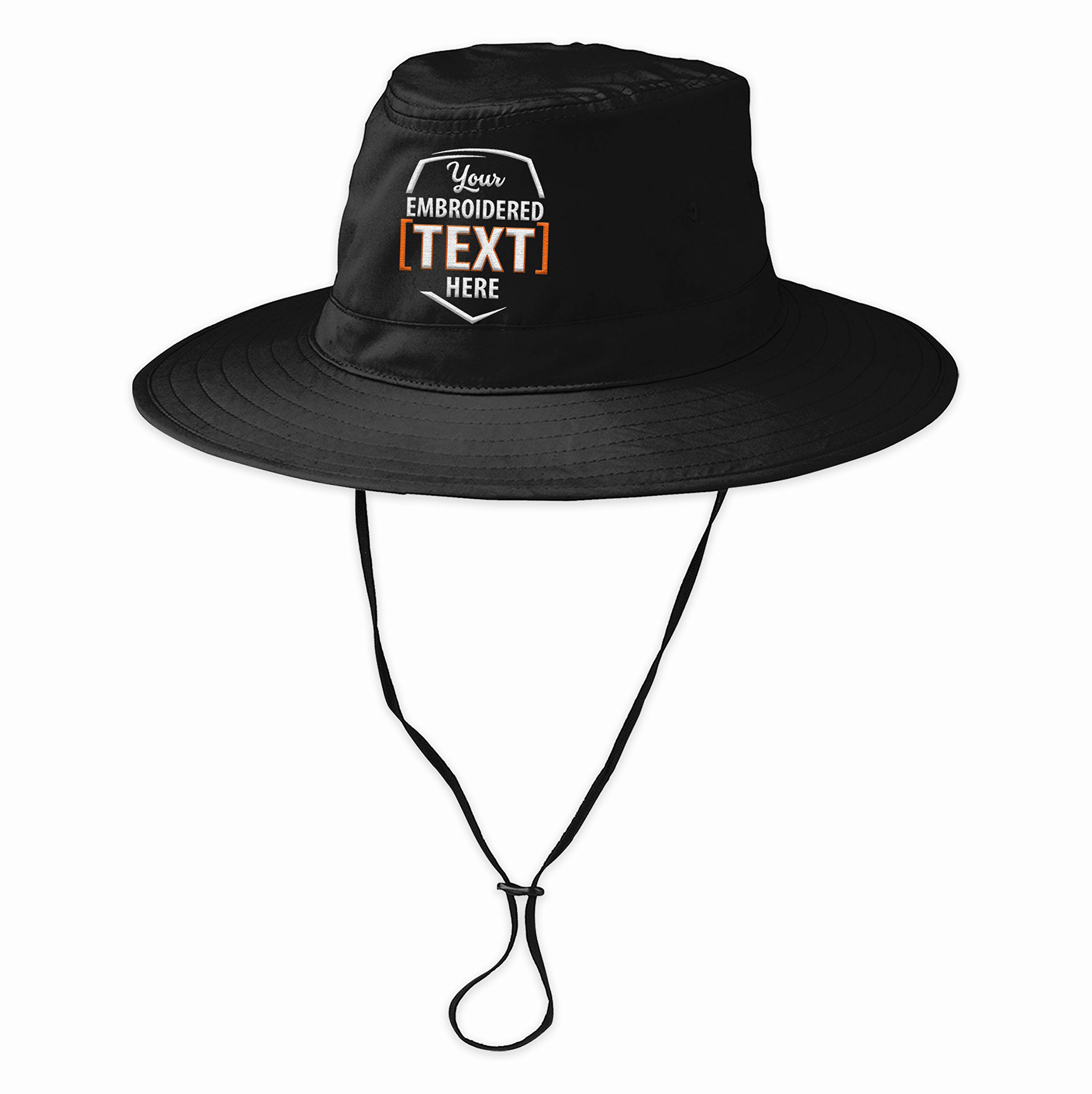 Custom Bucket Hat for Adults - Personalized Summer Sun Hat with UPF 30+ Sun Protection | Unisex Black Modern Style | Perfect for Beach, Fishing, Hiking & Outdoor Activities