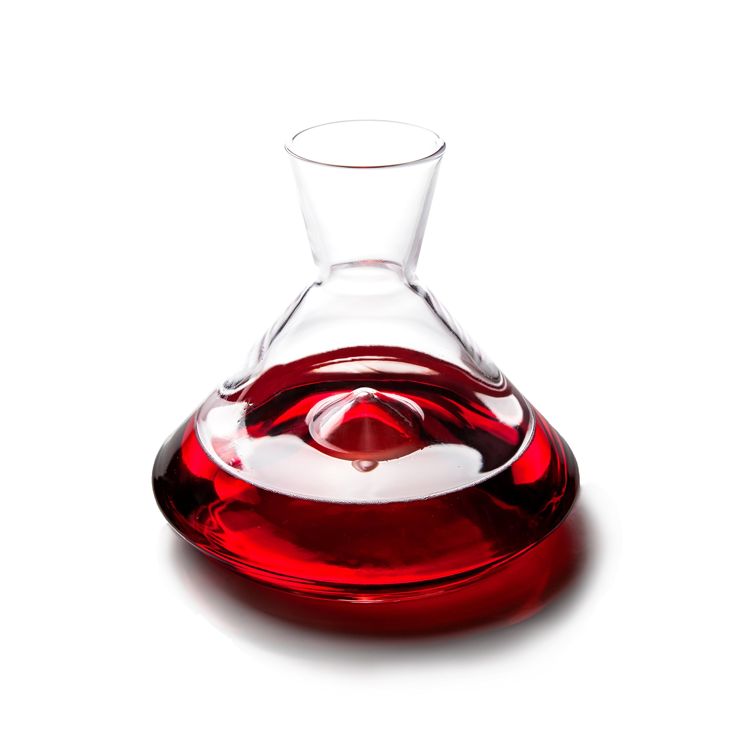 Premium Monti Wine Decanter - Handcrafted Lead-Free Crystal Carafe with Built-in Aerator | 50.75 oz Ultra Clear Glass for Red & White Wines | Elegant Wine Accessory for Dinner Parties, Weddings & Gift Giving