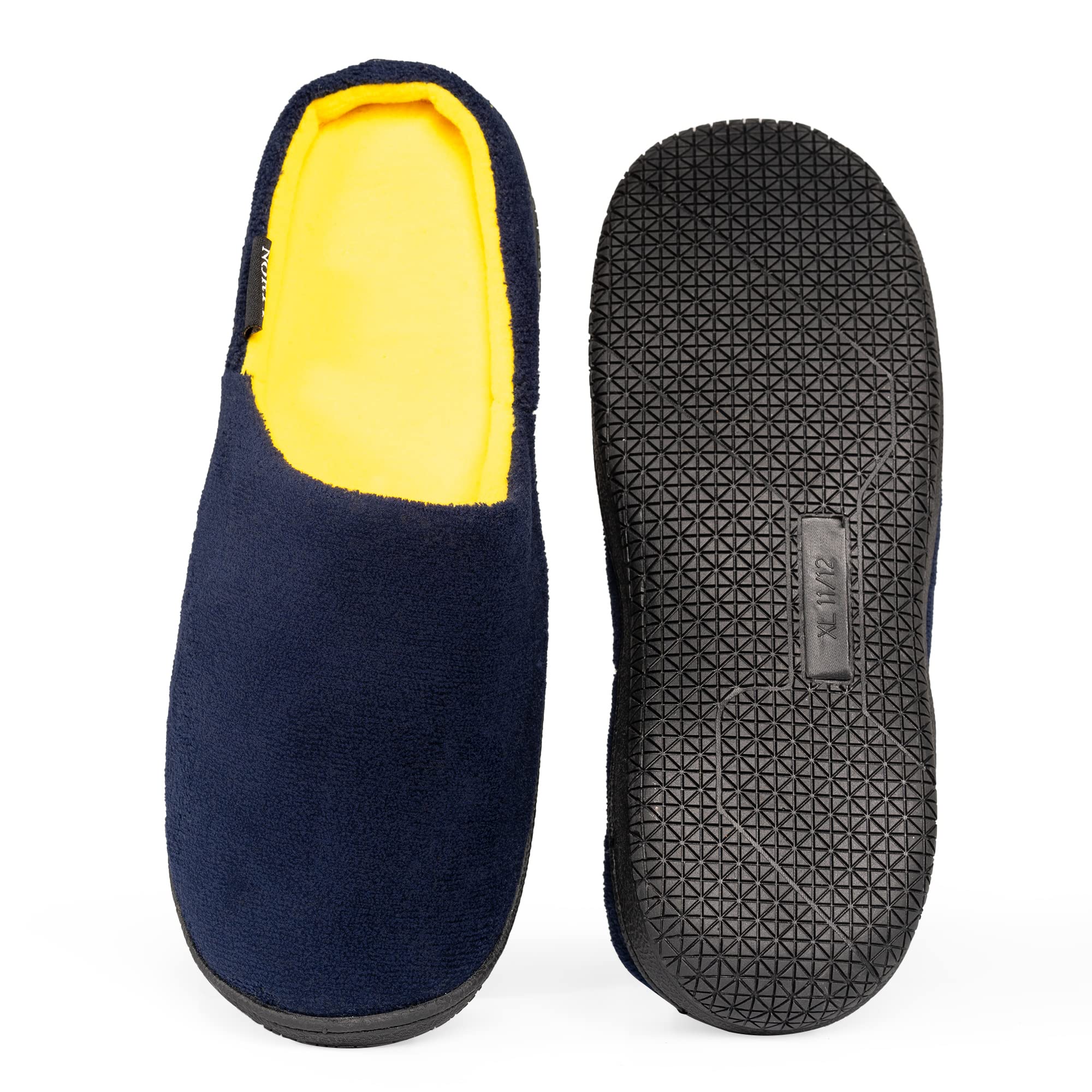 **NORTY Men's Slip-On Clog Slippers with Memory Foam - Comfortable Indoor House Shoes for Relaxation & Lounge Wear**