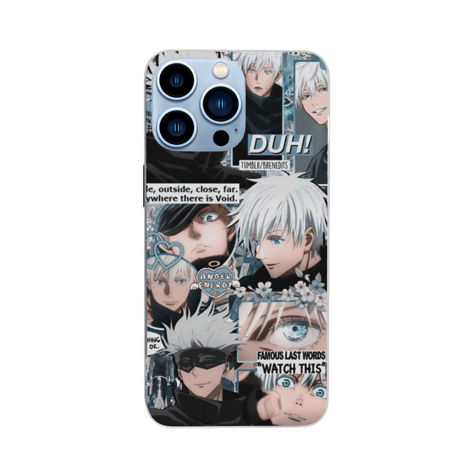 Jujutsu Kaisen Satoru Gojo Anime Collage Phone Case for Samsung Galaxy S10 Plus - Protective Cover for Daily Use, School & Travel