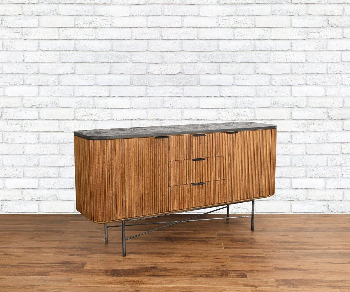 Taavi Small Sideboard - Modern Wooden Buffet Cabinet with 2 Drawers & Doors for Dining Room, Living Room, or Entryway Storage | Perfect for Organizing Dishes, Linens & Home Decor