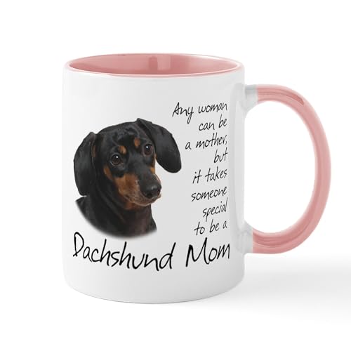 White/Pink Inside - Dachshund Mom Mug