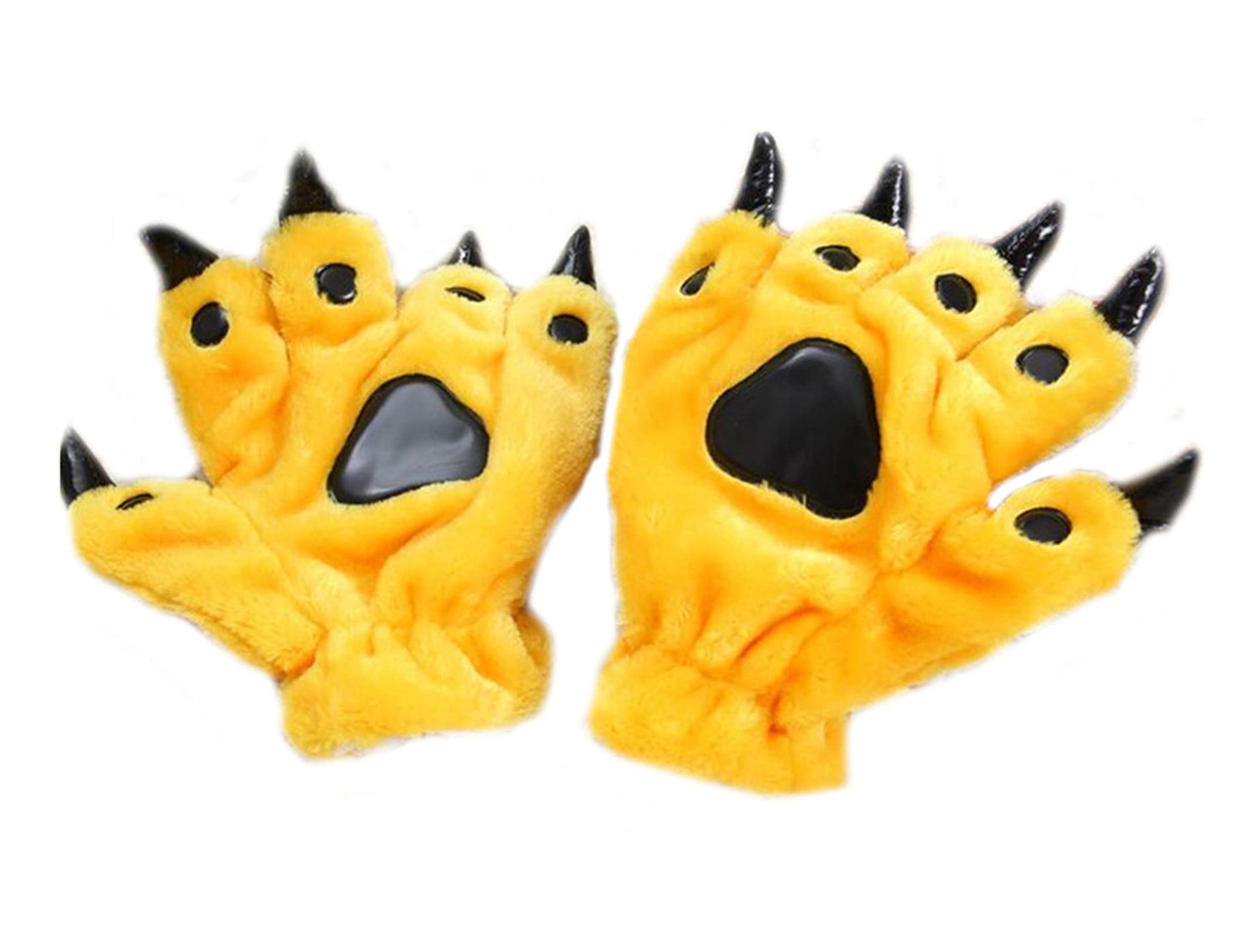 Cartoon Dinosaur Plush Gloves - Animal Siamese Paw Gloves for Couples & Parent-Child Cosplay | Warm Winter Accessories for Costume Parties, Halloween & Family Fun