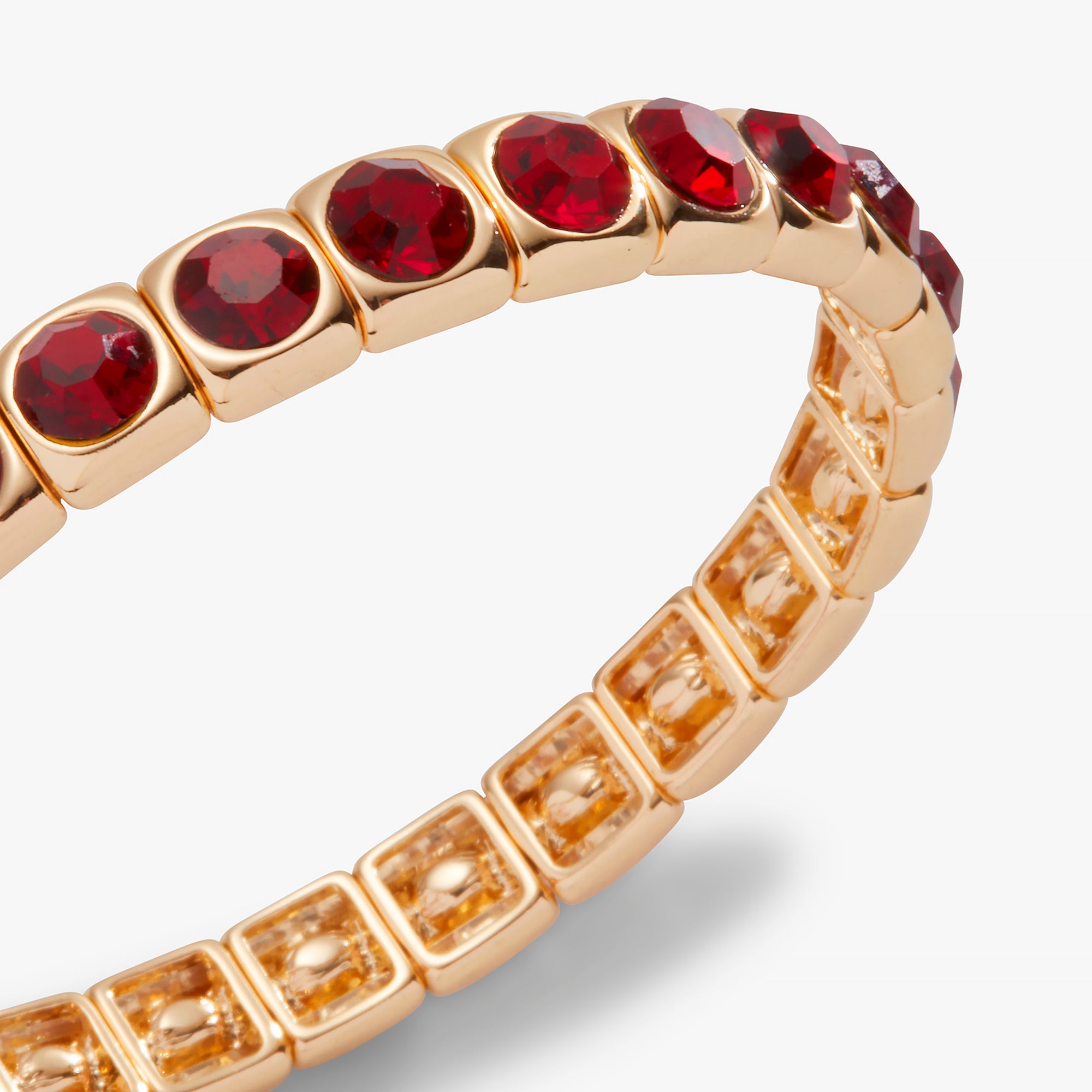 Natural Ruby Crystal Stretch Bracelet for Women - Elegant Adjustable Beaded Jewelry for Daily Wear, Meditation & Special Occasions