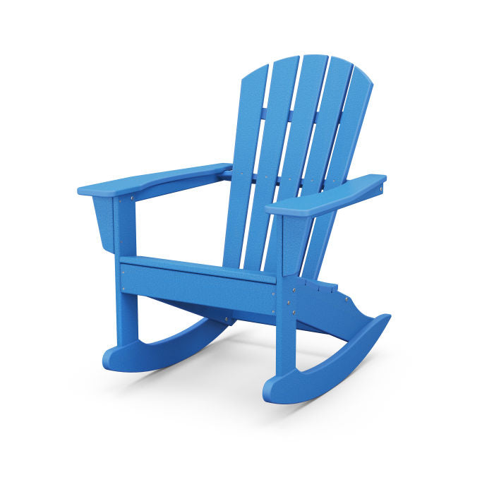 POLYWOOD Palm Coast Adirondack Rocking Chair - All-Weather Outdoor Rocking Chair for Patio, Garden & Poolside Relaxation