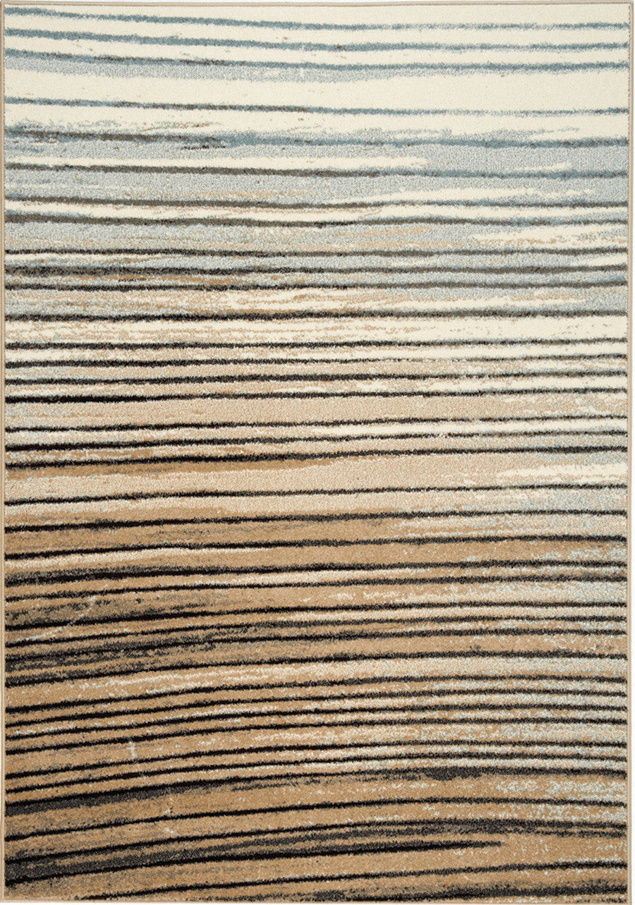 Castella Blue Cream Serene Arches Rug - Soft Modern Bohemian Area Rug for Living Room, Bedroom, Nursery - Non-Slip Comfortable Floor Mat for Home Decor