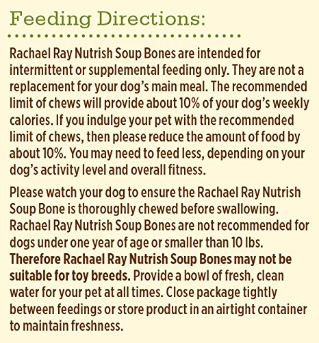 Rachael Ray Nutrish Soup Bones Dog Treats - Chicken Flavor, 3-Count (6.3 Oz Each), Pack of 4 | Natural & Delicious Dog Chews for Small & Medium Breeds | Perfect for Training Rewards, Dental Health & Bonding Time