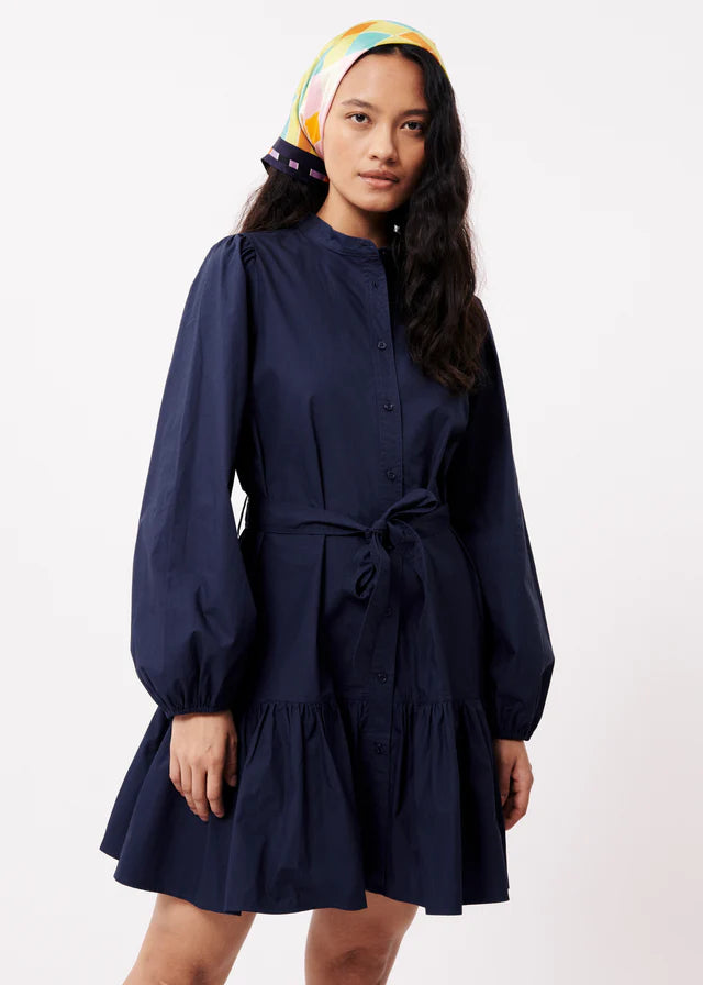 ALIZZE Women's Long Sleeve Mini Dress - Navy Blue Flowy Party Dress for Night Out, Date Night, and Special Occasions