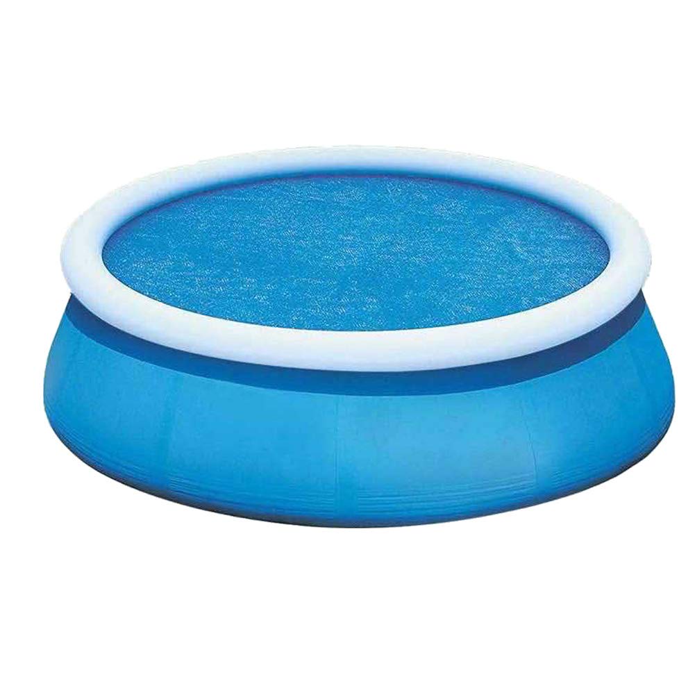 10ft Solar Pool Cover - Round Swimming Pool Solar Blanket Protector, 8/10/15ft Sizes Available, Blue UV-Resistant Pool Cover for Heat Retention & Debris Protection (Perfect for Backyard, Inground & Above Ground Pools)
