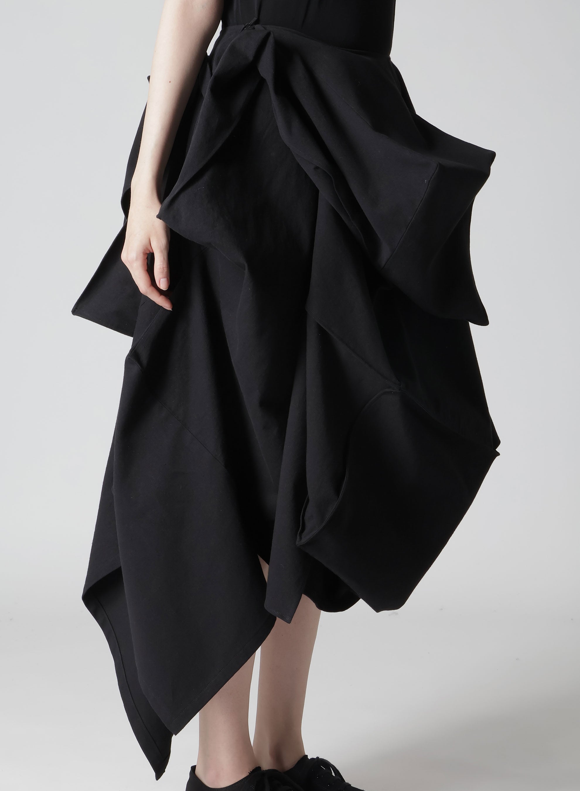Premium Hemp Twill Skirt with Backside Uniform Design & L Box Detail - Eco-Friendly Women's Fashion for Casual Wear, Office & Summer Outfits