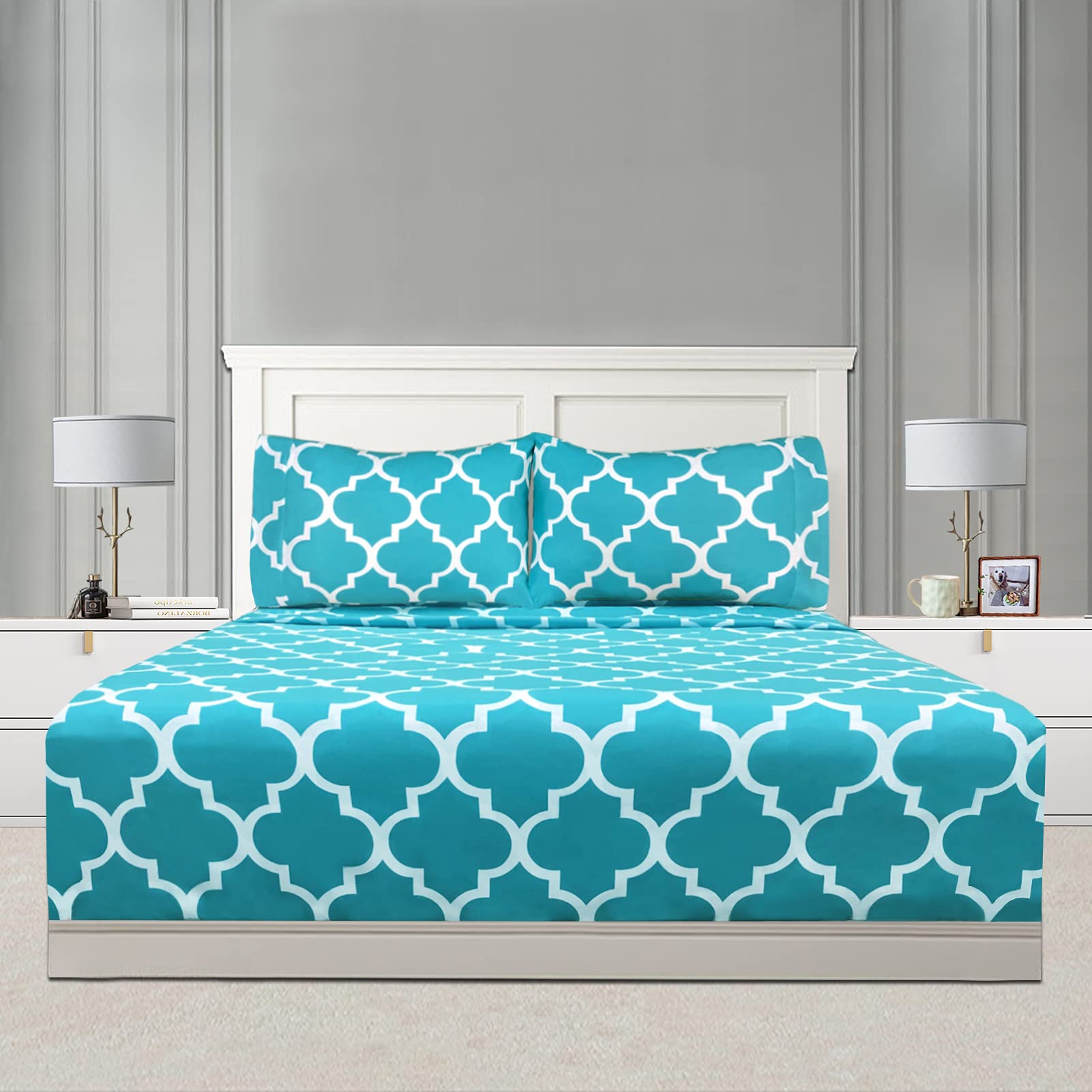 Premium 1800 Thread Count Queen Bed Sheet Set - Ultra Soft Brushed Microfiber with 16