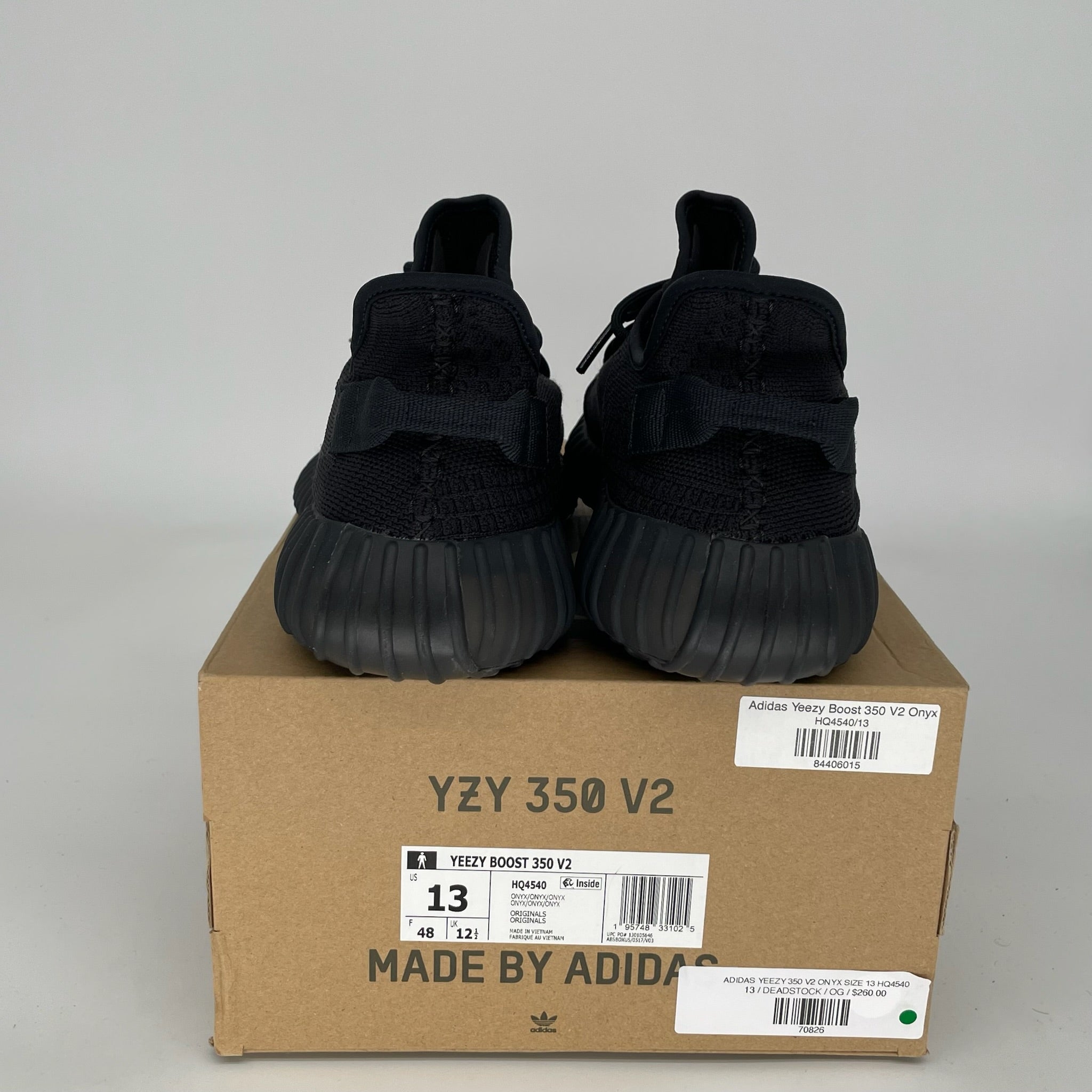 Adidas Yeezy Boost 350 V2 Onyx Black - Men's Size 13 Sneakers (HQ4540) | Running, Gym & Casual Wear Shoes