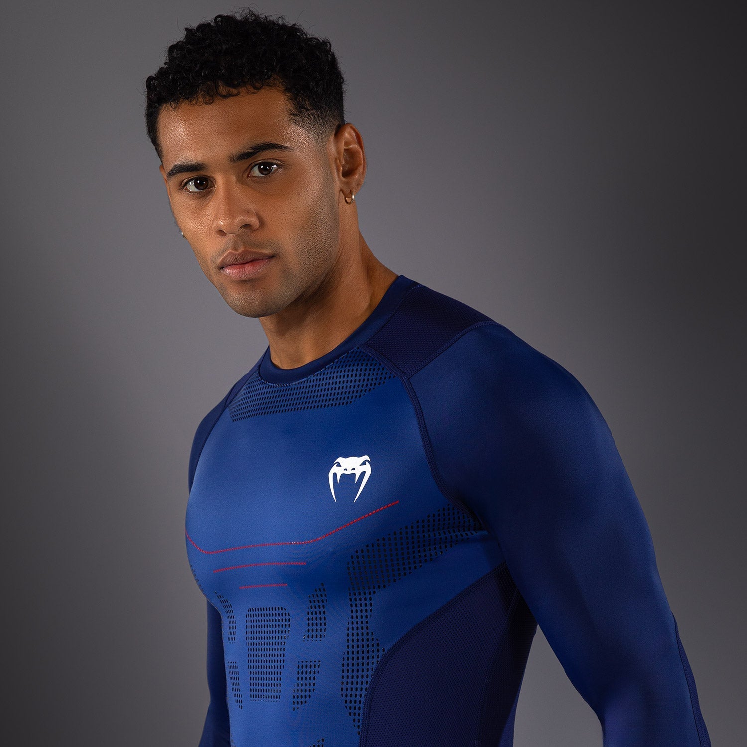 Venum Technical 3.0 Long Sleeve Rashguard - Night Blue - MMA, BJJ & Grappling Rash Guard for Men - Moisture Wicking & Compression Fit for Training & Competition