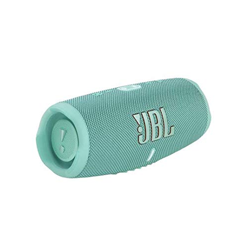 JBL Charge 5 Waterproof Bluetooth Speaker - Portable Wireless Speaker with Built-in Power Bank, 20 Hours Playtime, IP67 Rating - Includes gSport Carbon Fiber Case (Teal) - Perfect for Beach, Pool, Camping & Outdoor Adventures