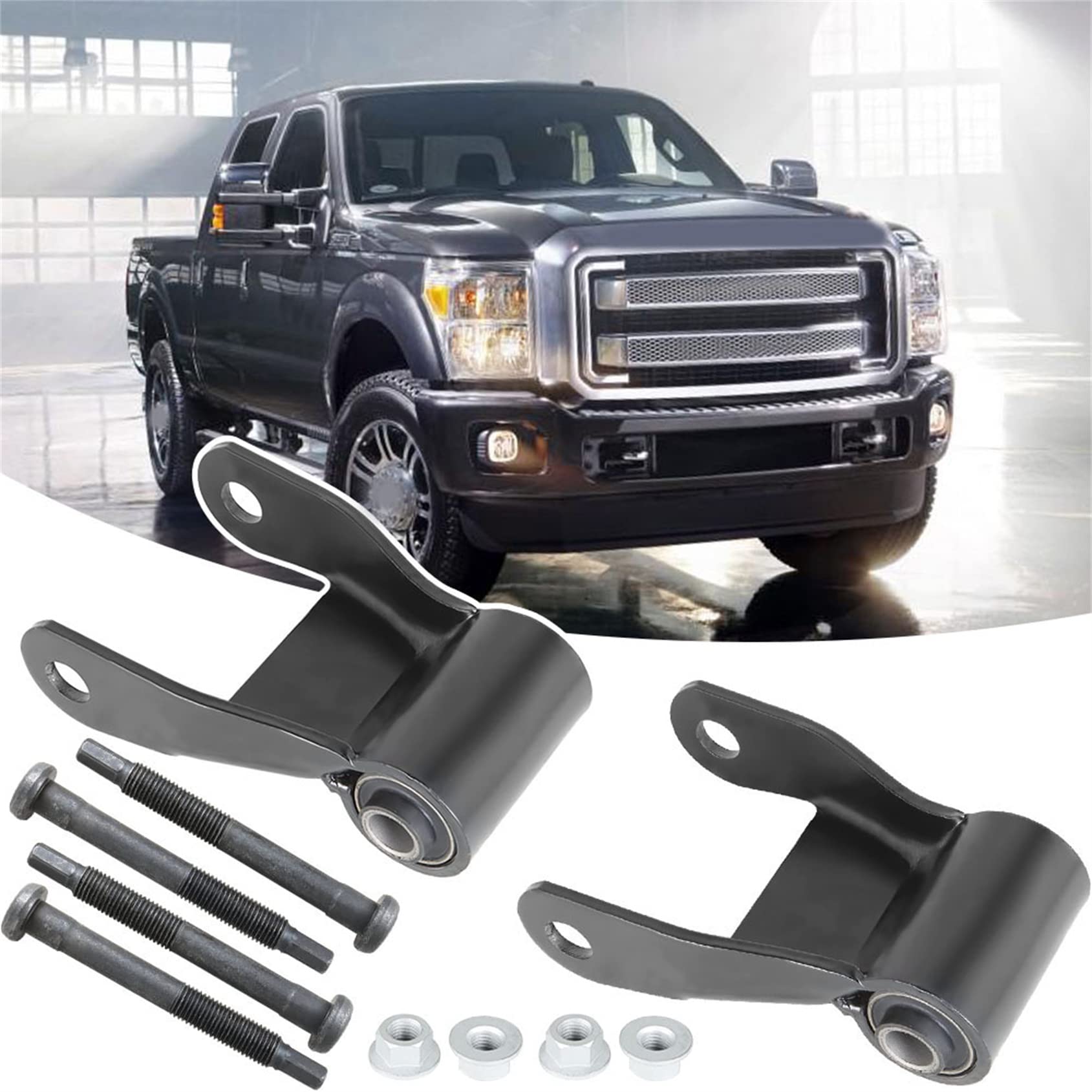 1994-2002 Dodge Ram 2500 3500 Rear Leaf Spring Shackle Replacement Kit - 3 Inch Wide Heavy Duty Suspension Upgrade for Off-Road & Towing | Fits 722022 Models