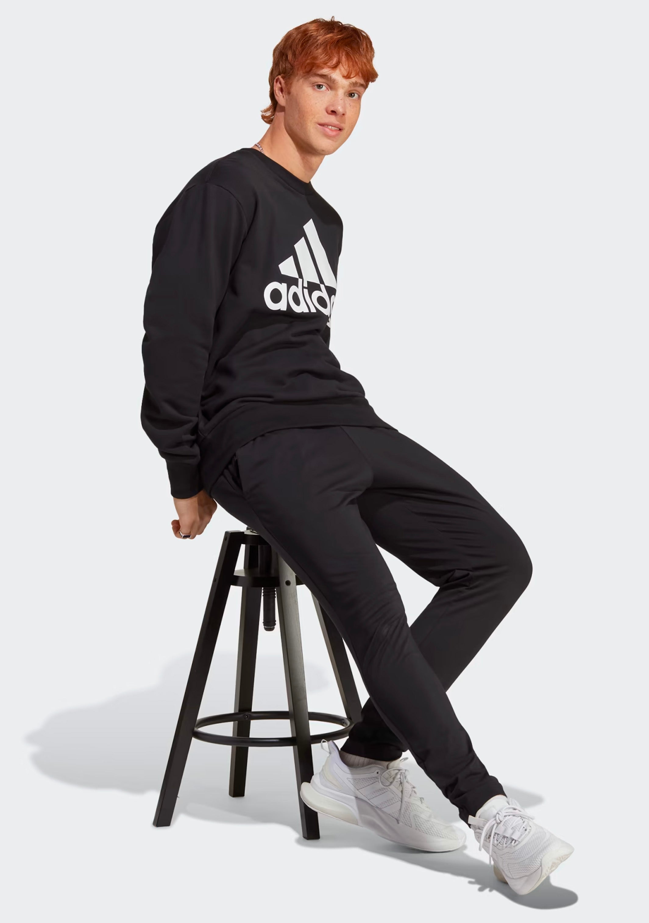 Adidas Men's Big Logo Pullover Hoodie - Black | Comfortable & Stylish Casual Wear for Gym, Running & Everyday Outfits