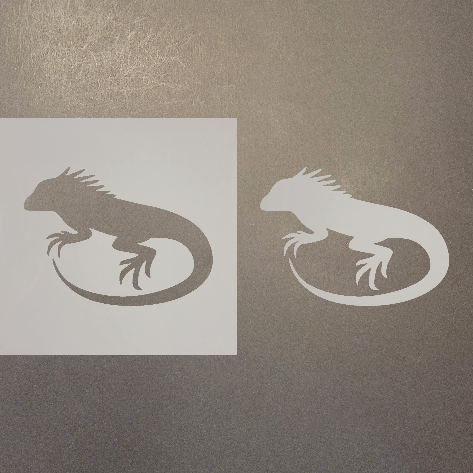4 Inch Iguana Reusable Mylar Stencil for Art & Craft Supplies - Perfect for DIY Projects, Scrapbooking & Home Decor