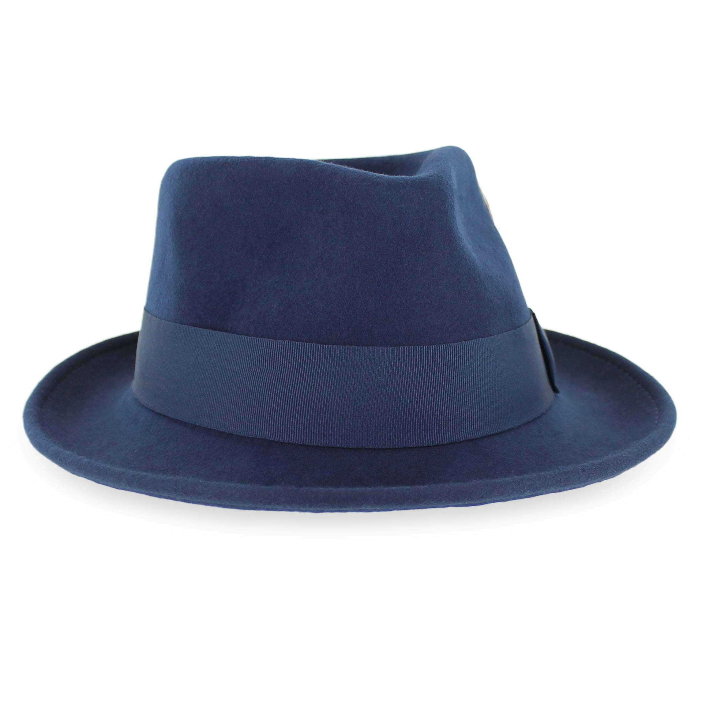 Wool Crushable Fedora Hat for Men - Black, Grey, Navy, Brown - Perfect for Outdoor & Casual Wear