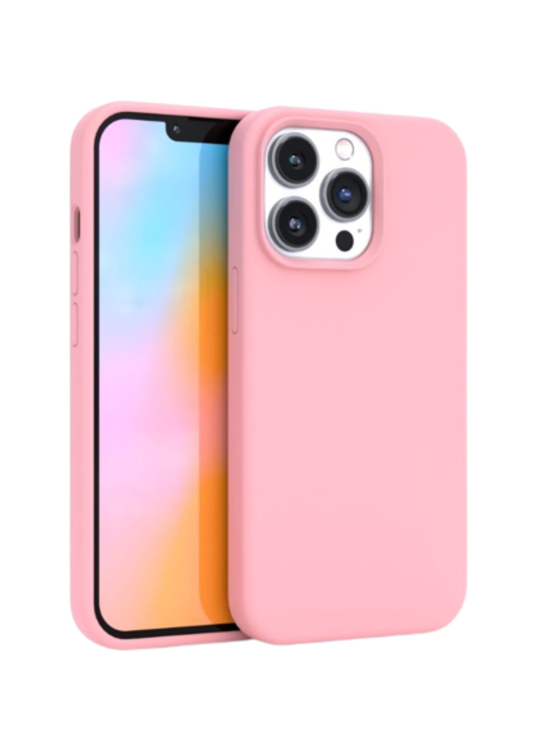 Pastel Pink iPhone 14 Pro Max Case - Liquid Silicone Shockproof Cover | Wireless Charging Compatible, 360° Protection for Apple iPhone 14 Pro Max - Perfect for Everyday Use, Travel & Outdoor Activities
