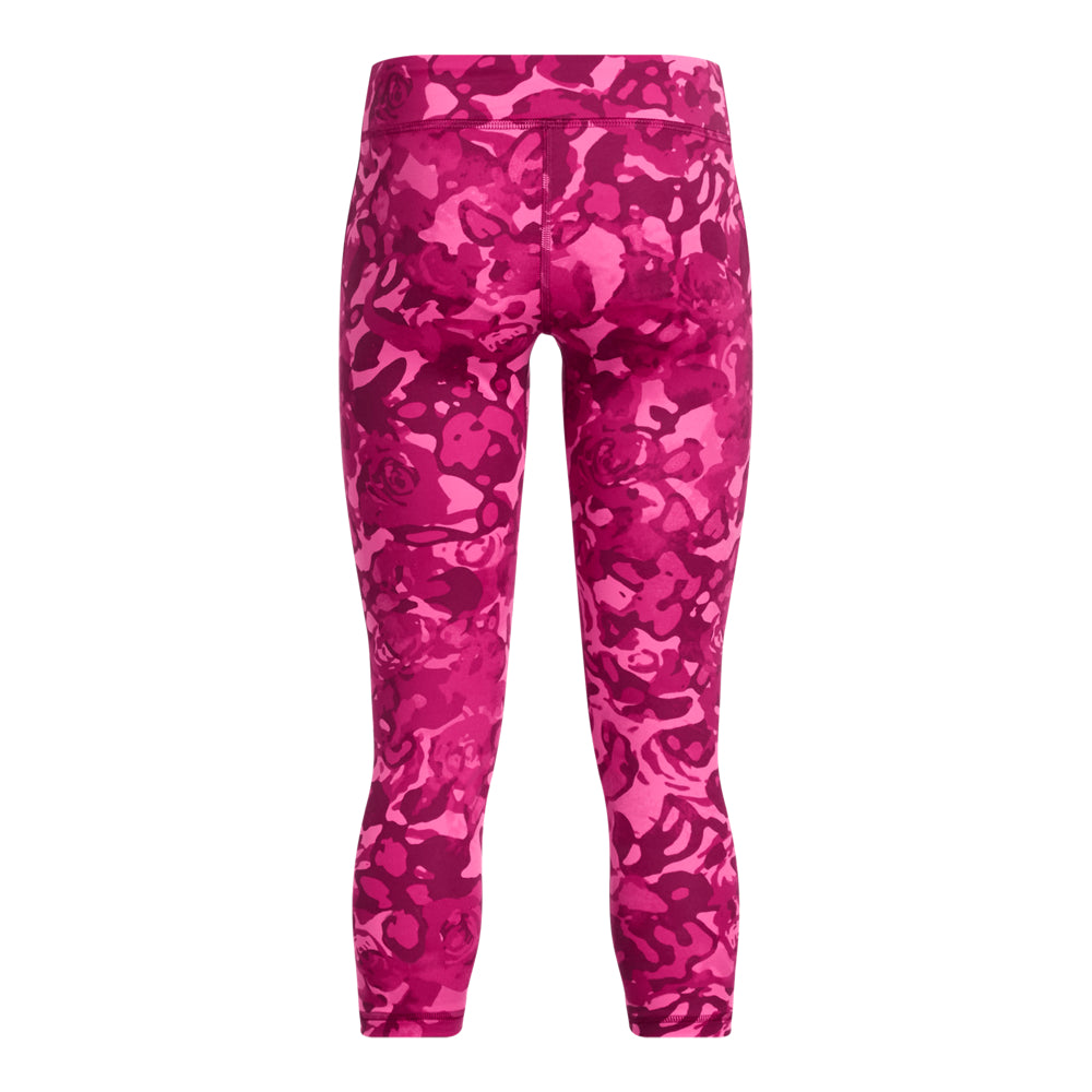 Under Armour Girls' Printed Motion Crop Top - Breathable & Moisture-Wicking Athletic Shirt for Running, Yoga & Sports Training