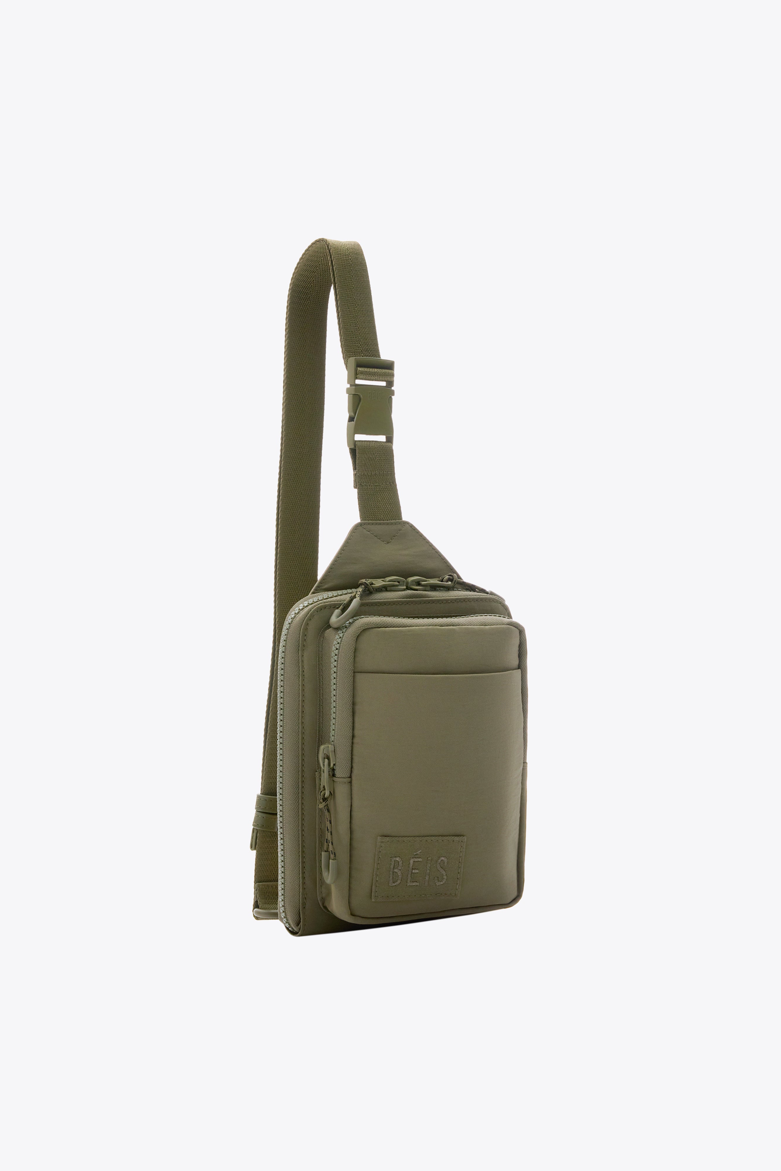 Premium Olive Green Sport Sling Bag - Lightweight & Durable Crossbody Bag for Running, Hiking, Gym & Outdoor Activities | Hands-Free Convenience for Workouts & Travel
