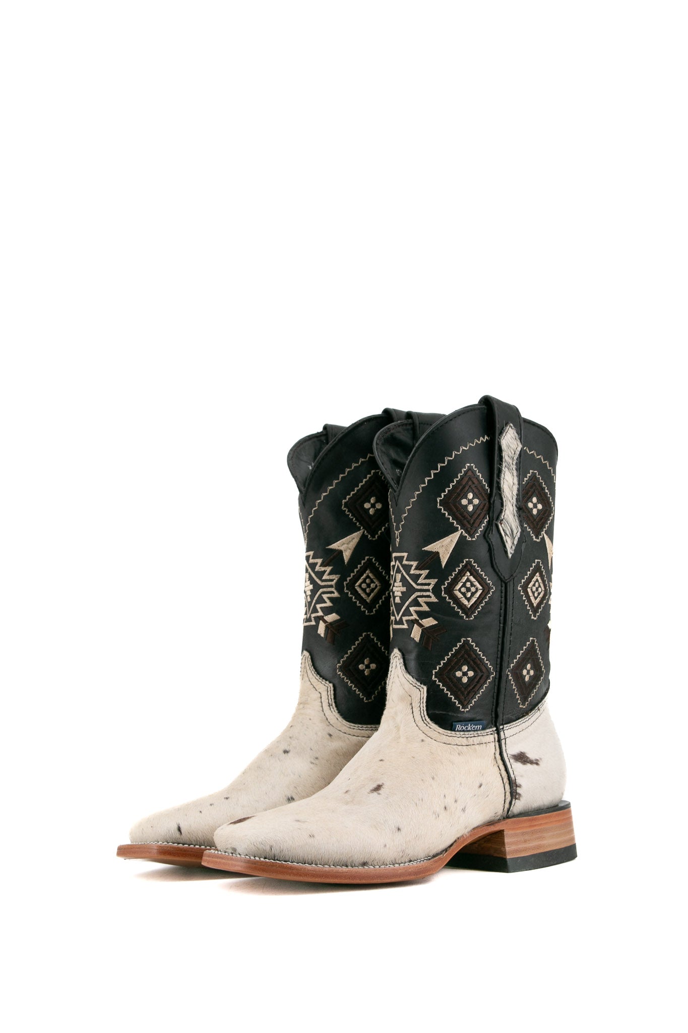 Authentic Men's Cowhide Square Toe Cowboy Boots - Size 6 - Western Style Leather Boots for Rodeo, Country Music & Outdoor Events - Durable & Comfortable for Daily Wear