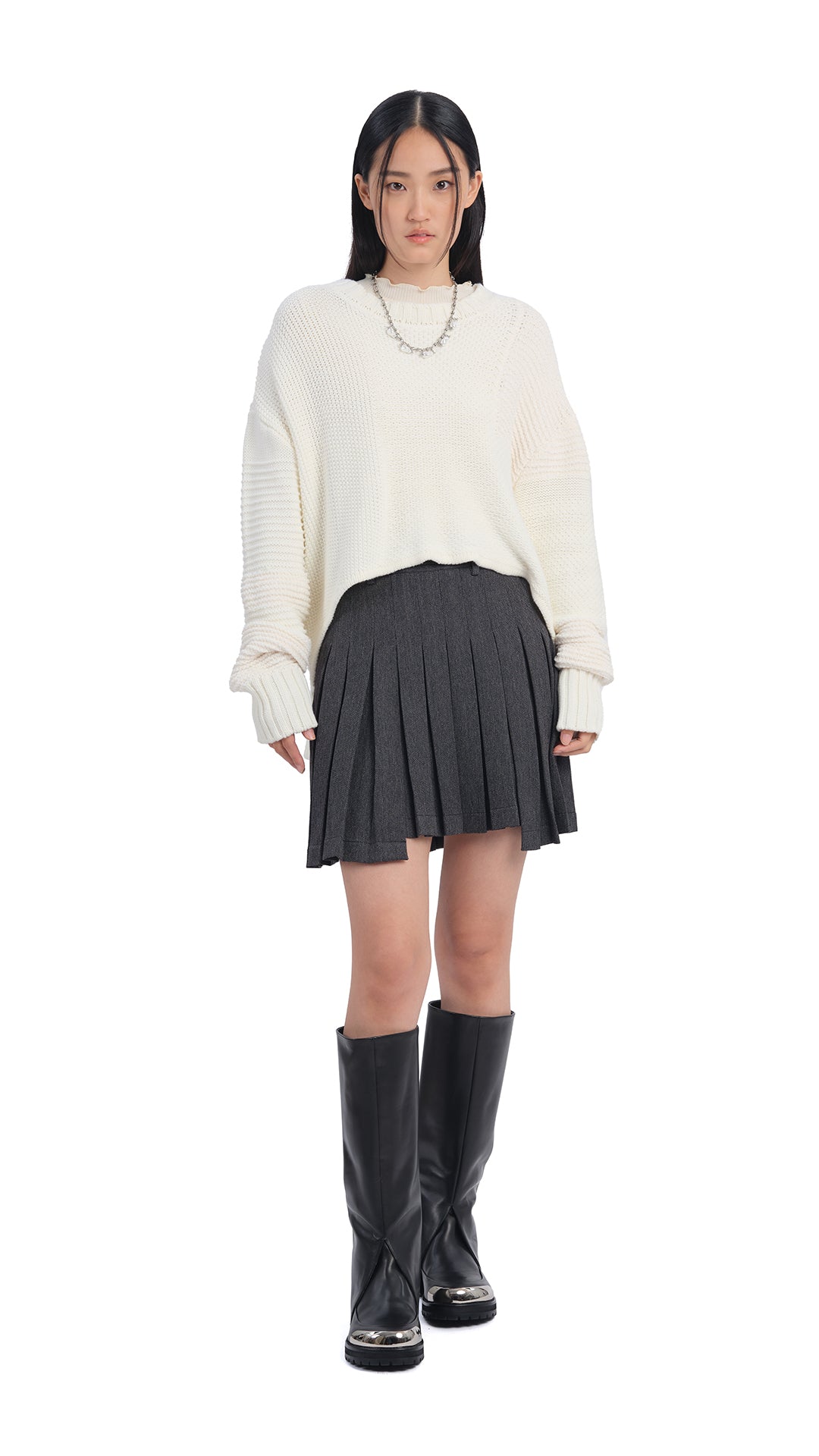 Stylish Patchwork Sweater for Women | Trendy Knit Pullover | Cozy Winter Fashion | Perfect for Casual Outings & Holiday Gatherings