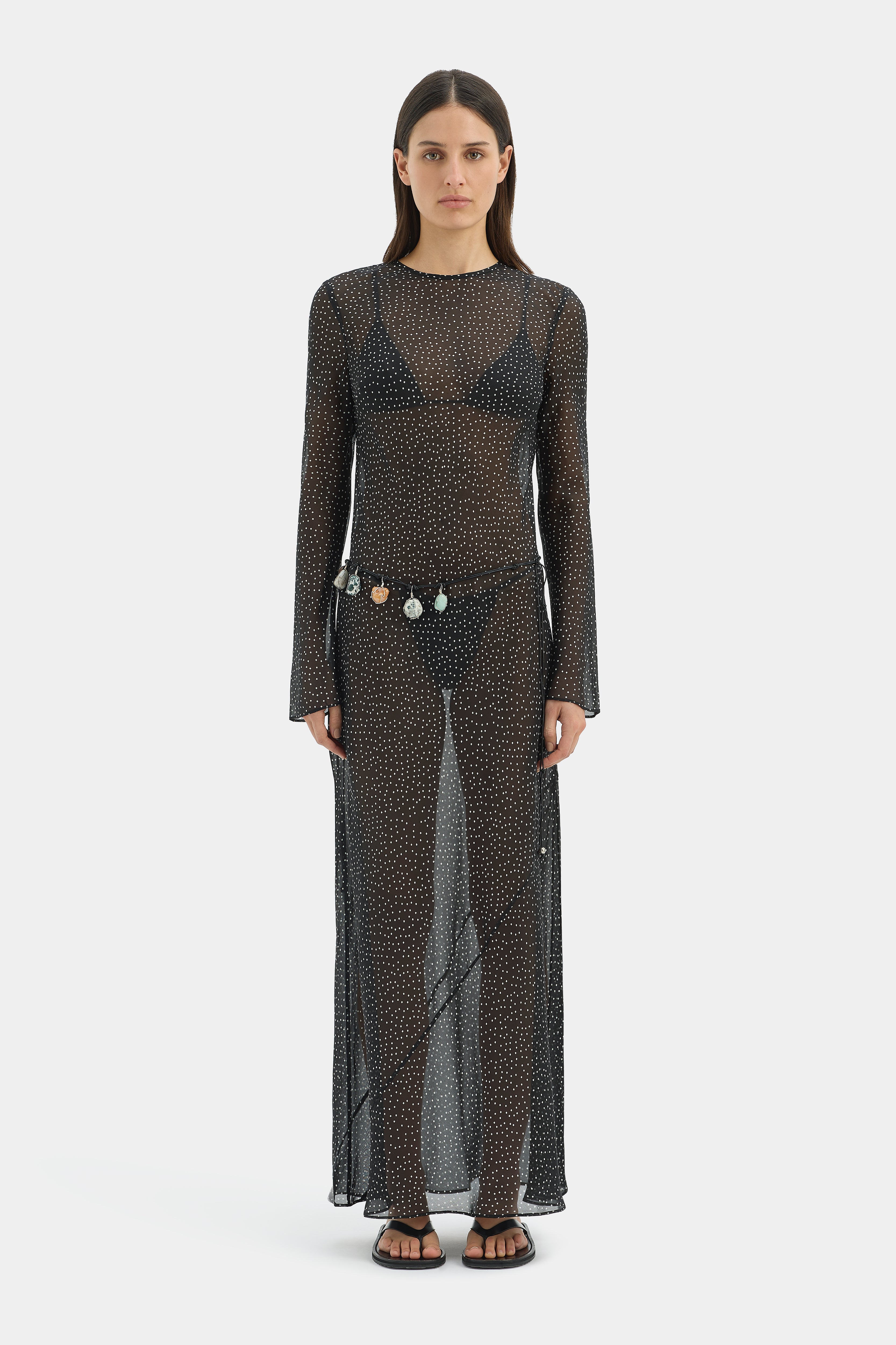 Lisander Women's Long Sleeve Casual Dress - Elegant Flowy Midi Dress for Work, Party & Fall Season