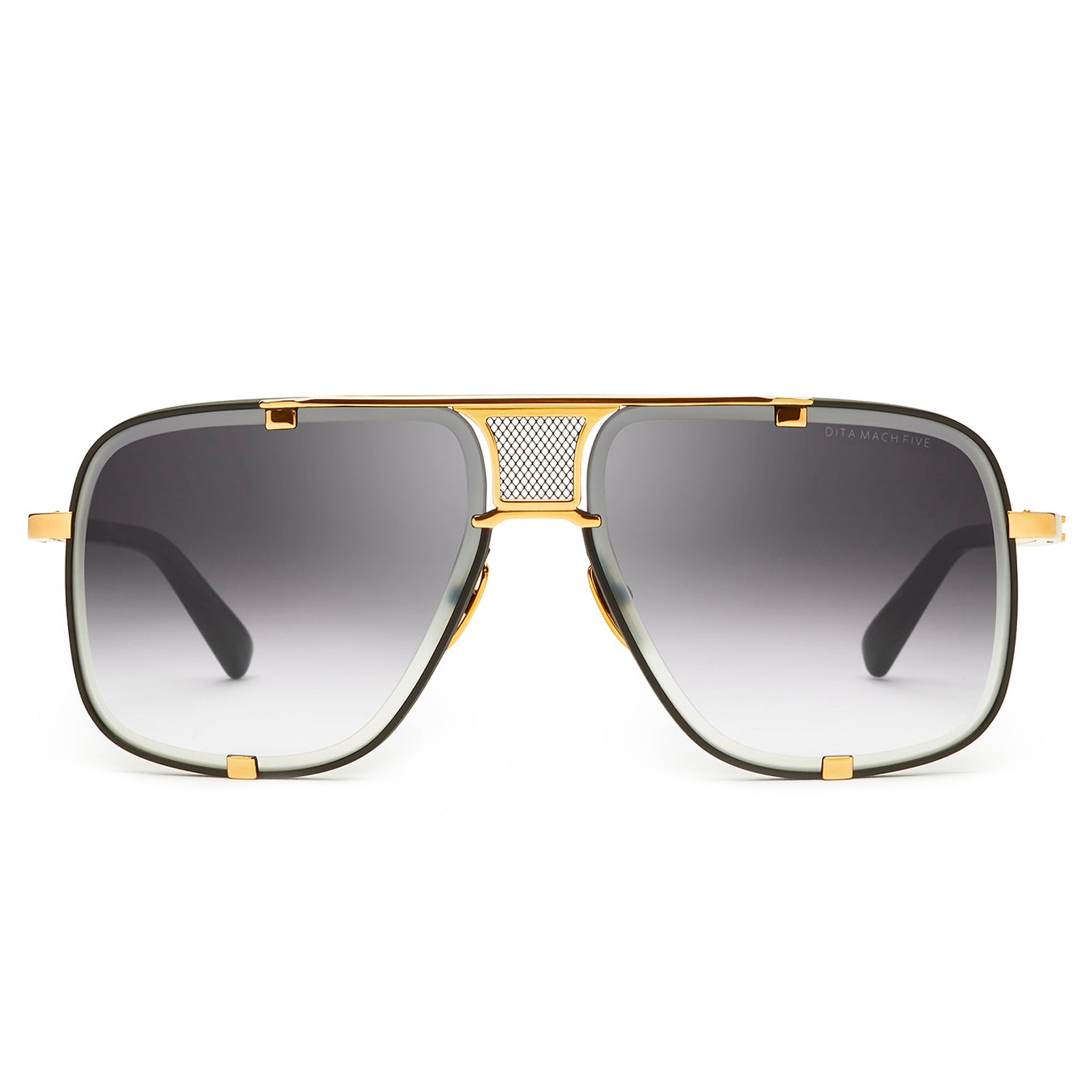 Dita Mach Five Black Gold Polarized Sunglasses for Men & Women - Luxury UV Protection Aviator Shades for Driving, Travel & Outdoor Activities