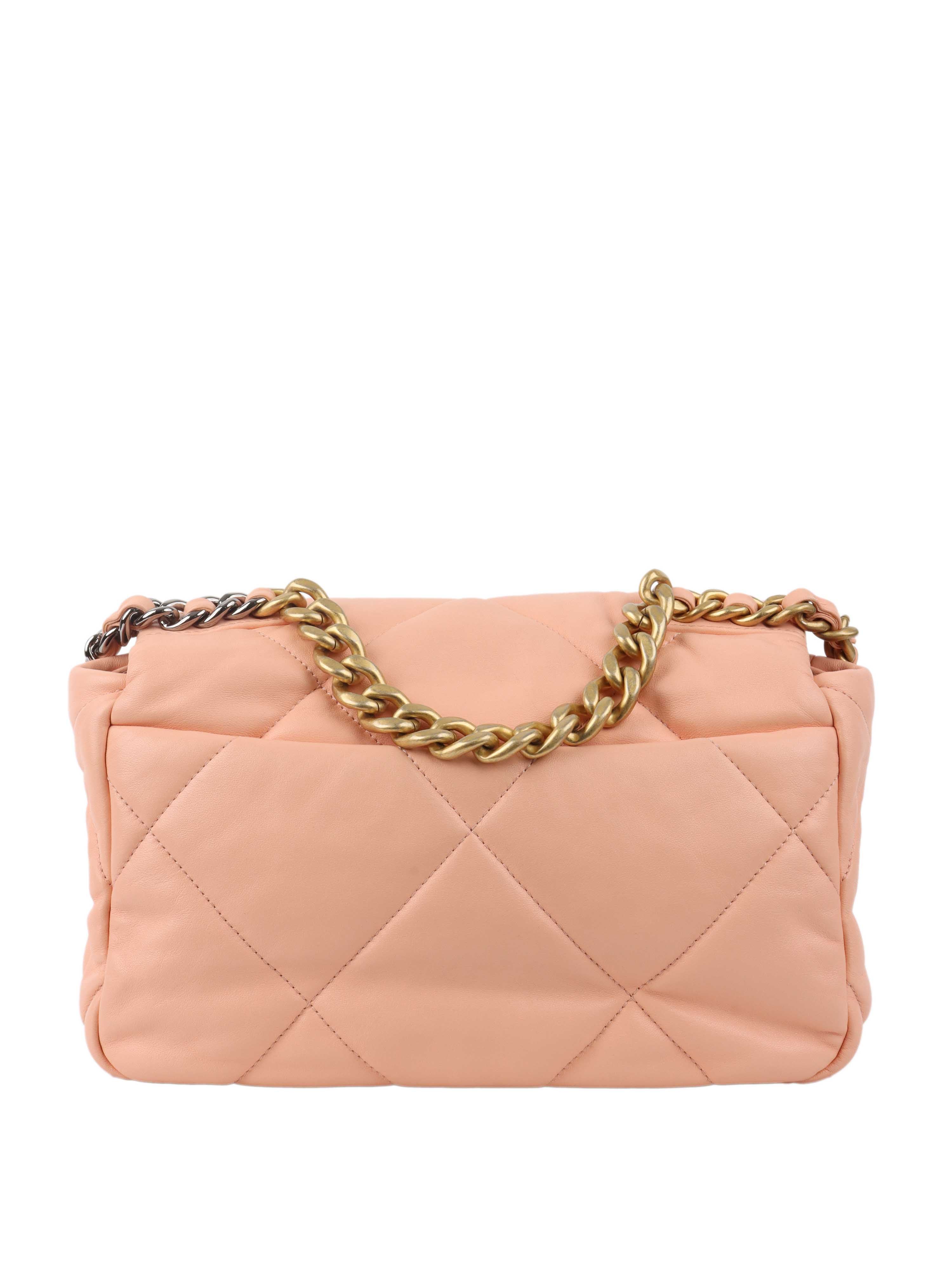 Chanel Small Salmon Pink 19 Bag - Luxury Designer Handbag for Women | Perfect for Parties, Date Nights & Special Occasions